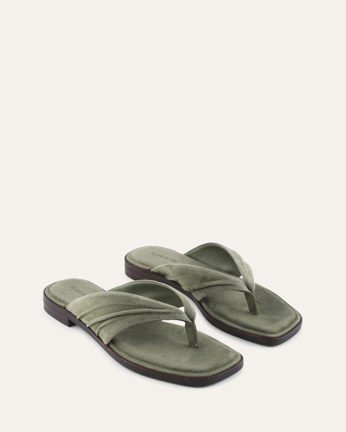 REGGIE FLAT SANDALS SAGE SUEDE