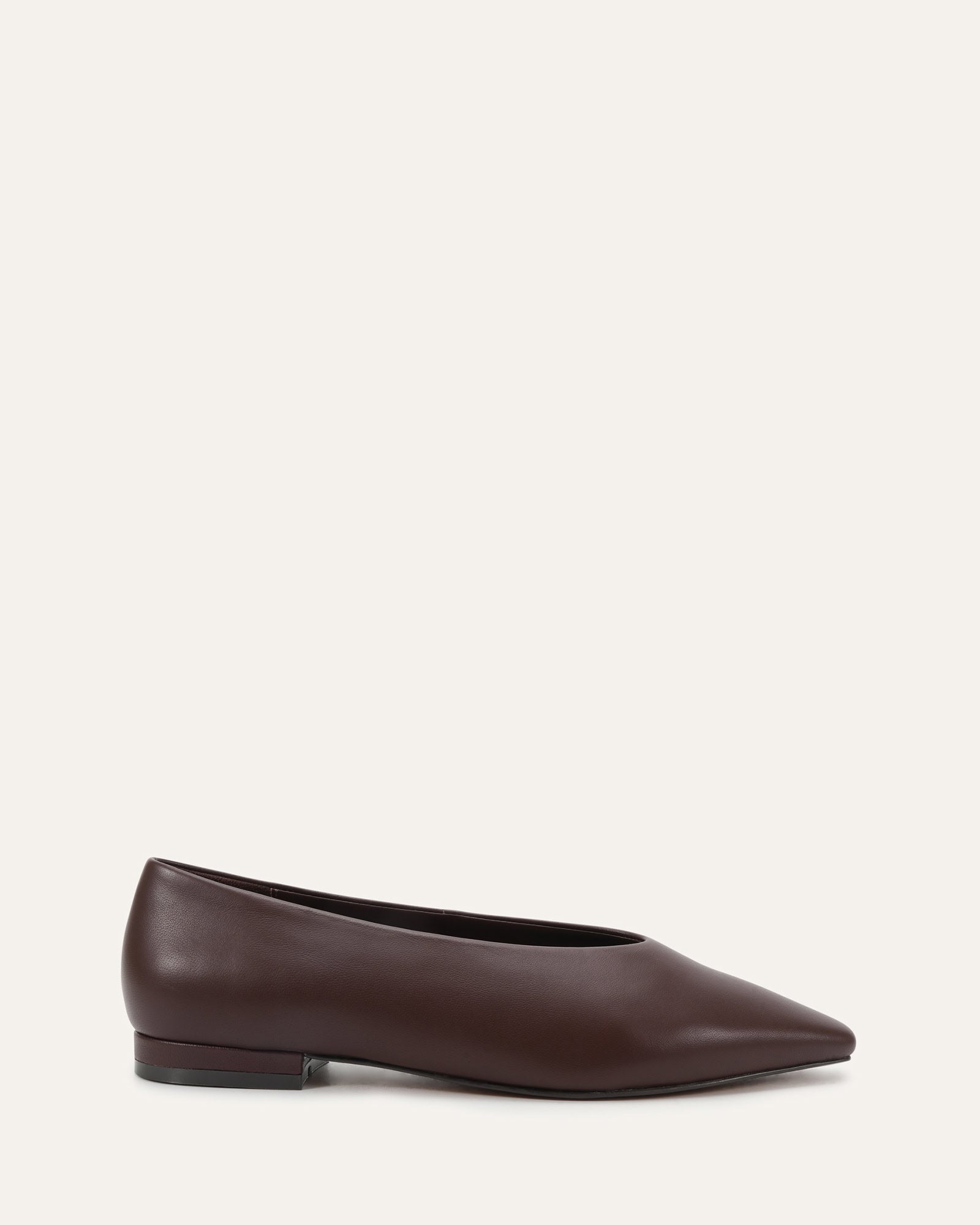 RENNI DRESS FLATS CHOCOLATE LEATHER image