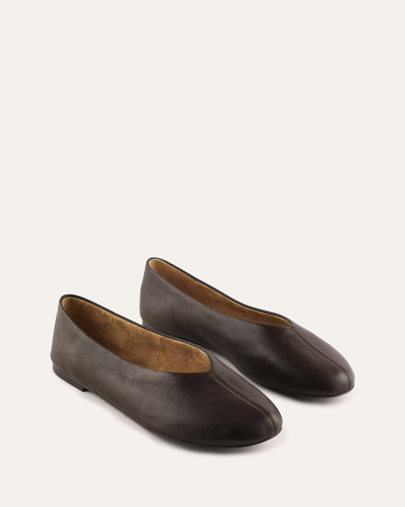 RHODE CASUAL FLATS BITTER CHOC LEATHER image