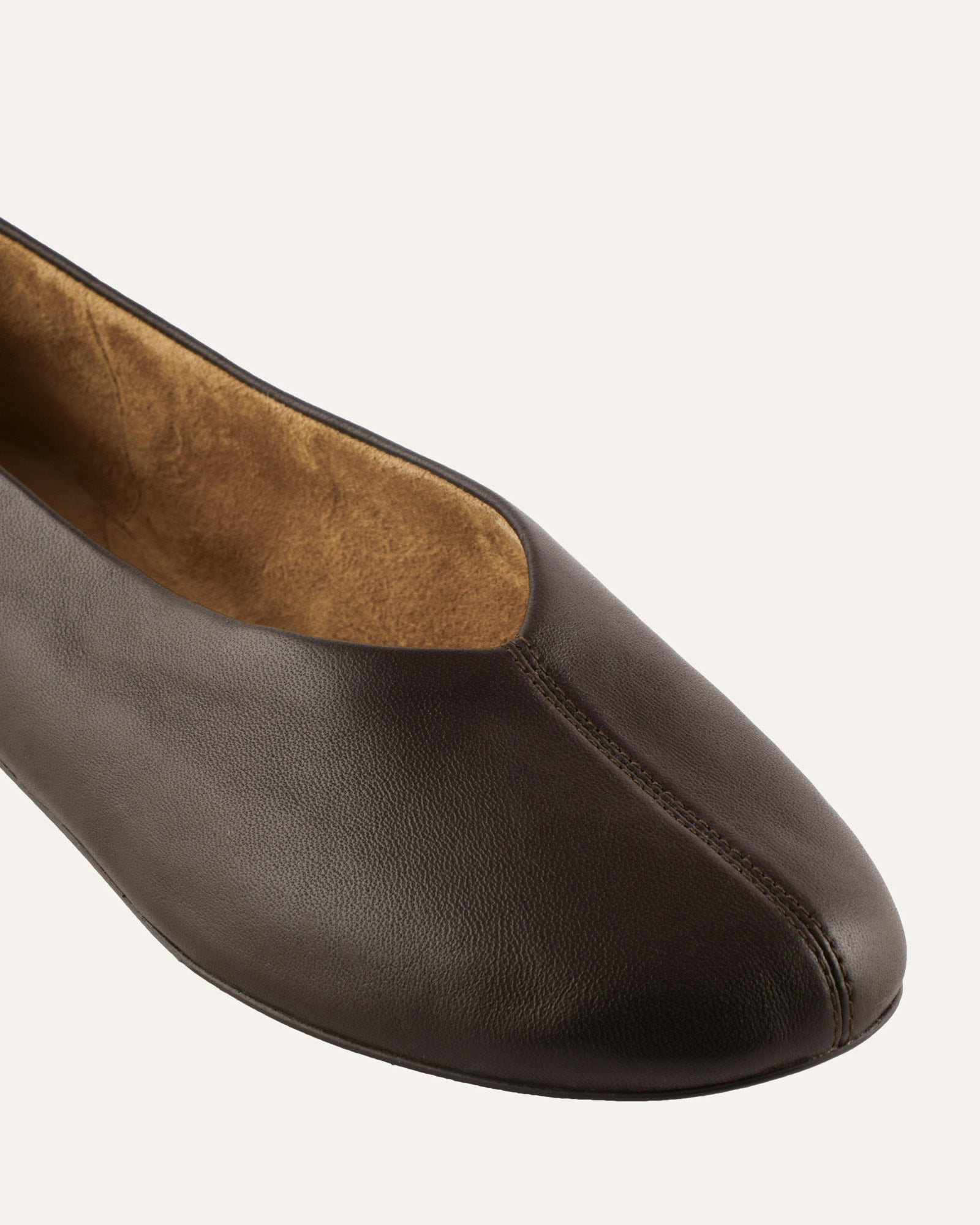 RHODE CASUAL FLATS BITTER CHOC LEATHER image