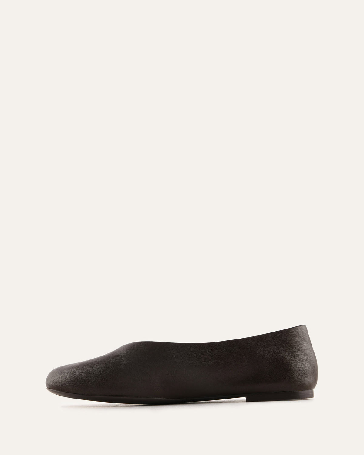 RHODE CASUAL FLATS BITTER CHOC LEATHER