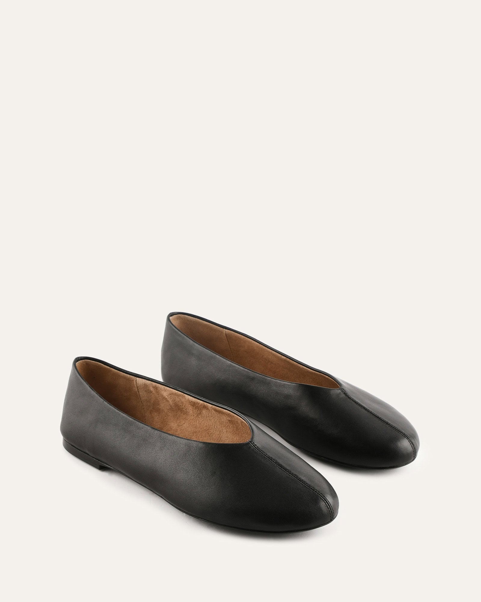 RHODE CASUAL FLATS BLACK LEATHER image