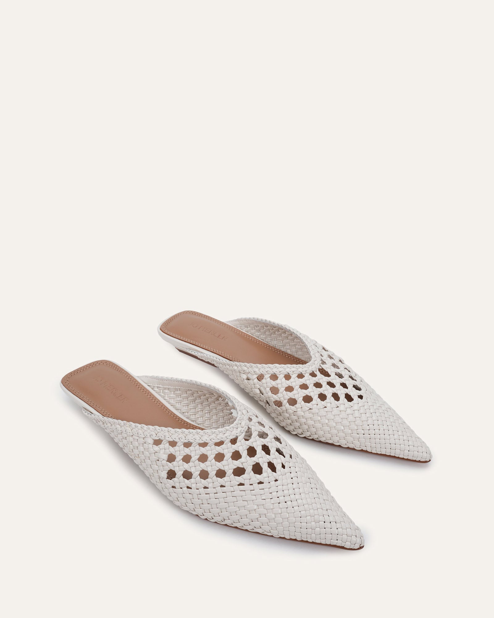 ROBINSON DRESS FLATS ANTIQUE WHITE LEATHER image