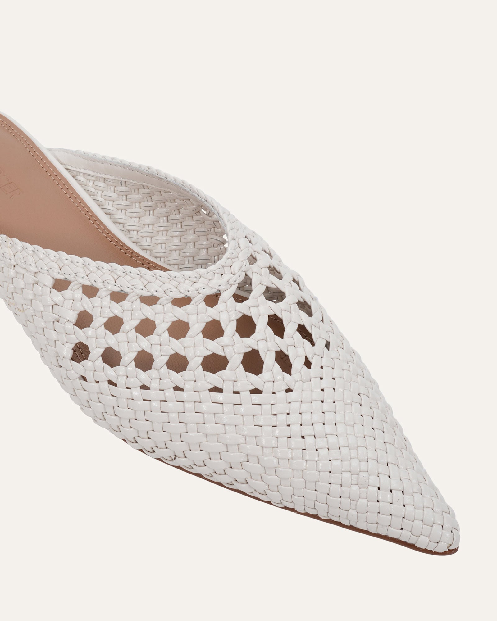 ROBINSON DRESS FLATS ANTIQUE WHITE LEATHER image