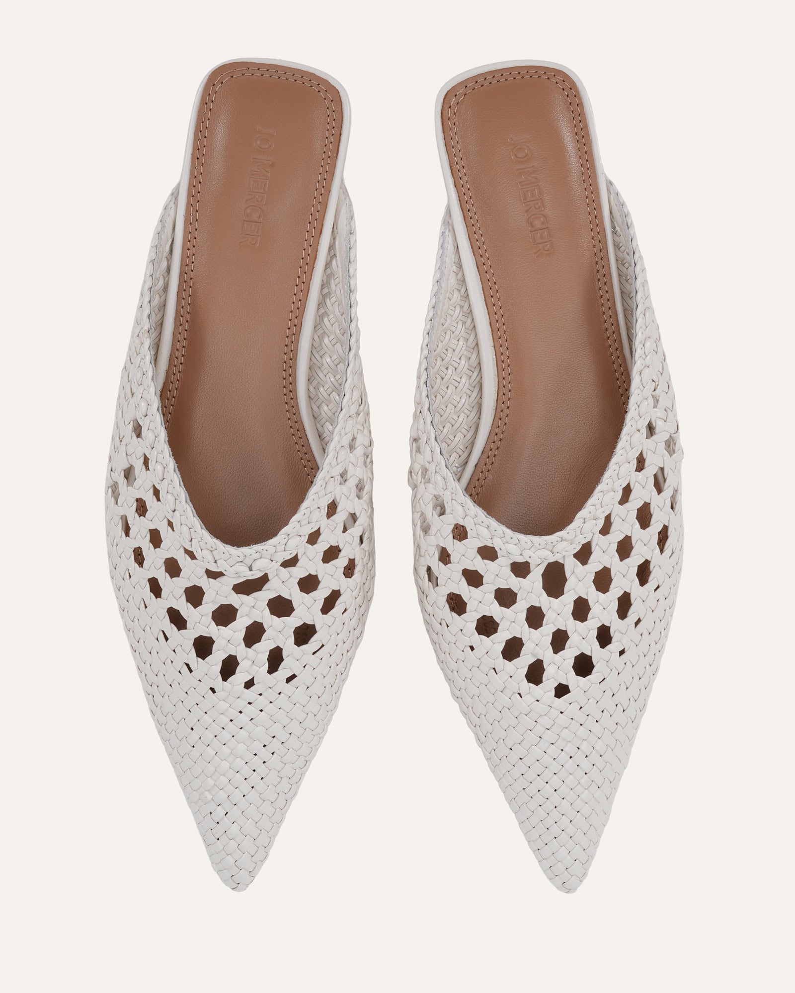 ROBINSON DRESS FLATS ANTIQUE WHITE LEATHER image