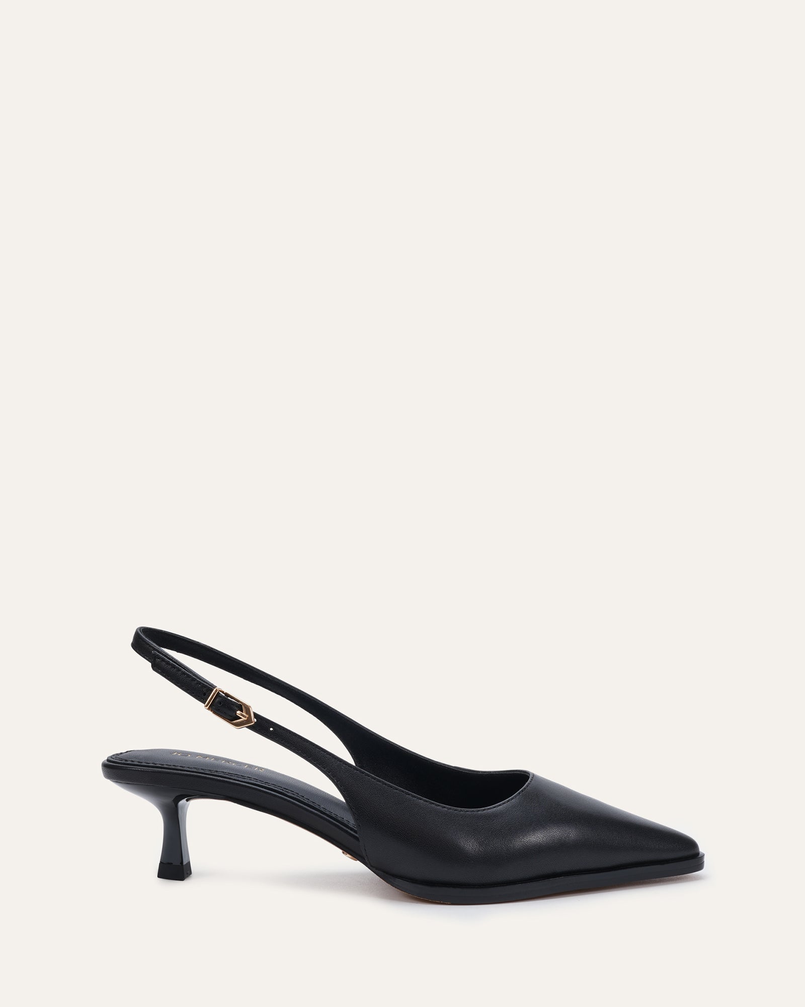 ROMEO LOW HEELS BLACK LEATHER image