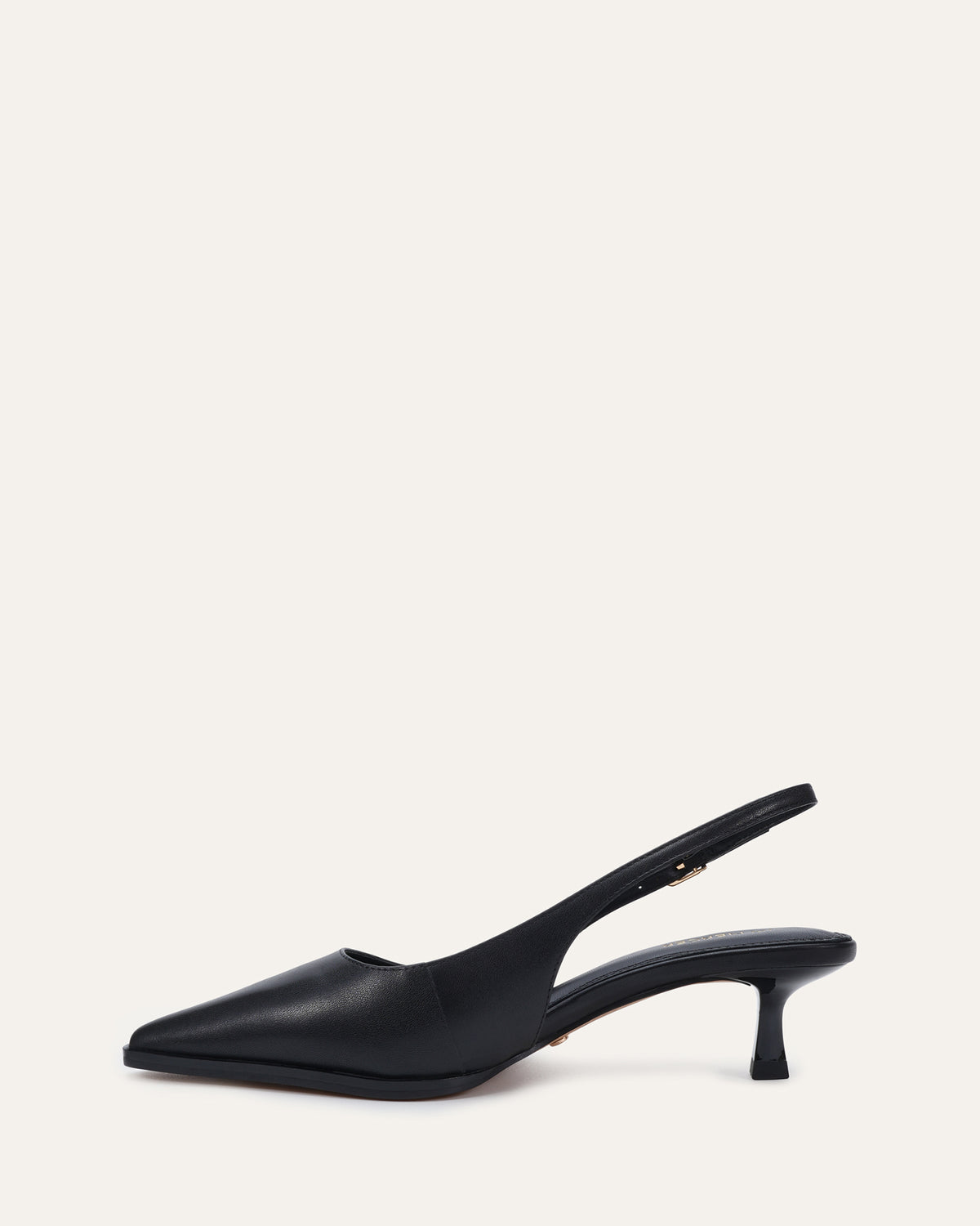 ROMEO LOW HEELS BLACK LEATHER
