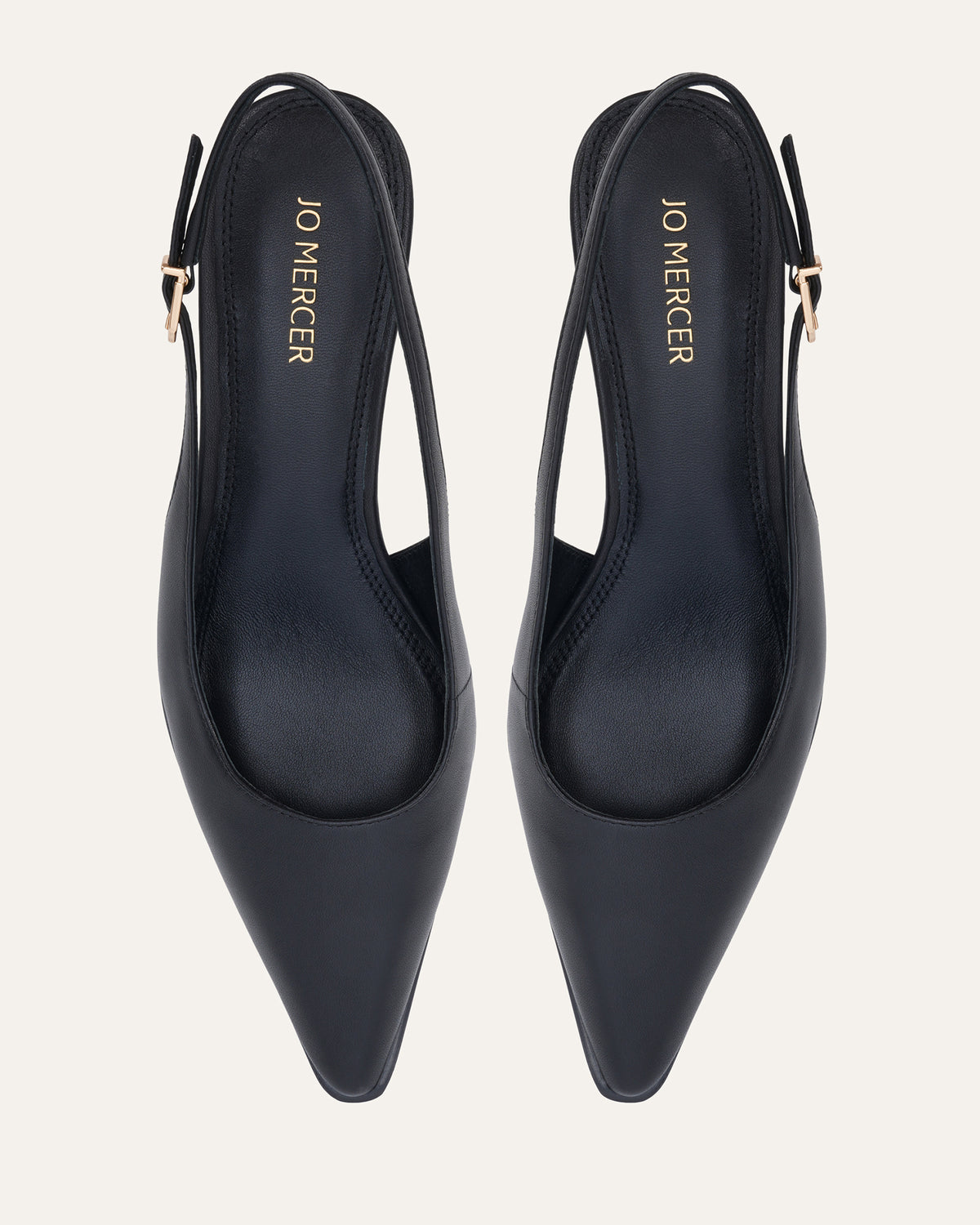 ROMEO LOW HEELS BLACK LEATHER