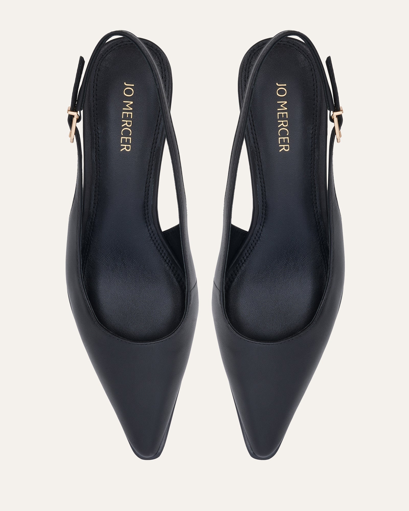 ROMEO LOW HEELS BLACK LEATHER image