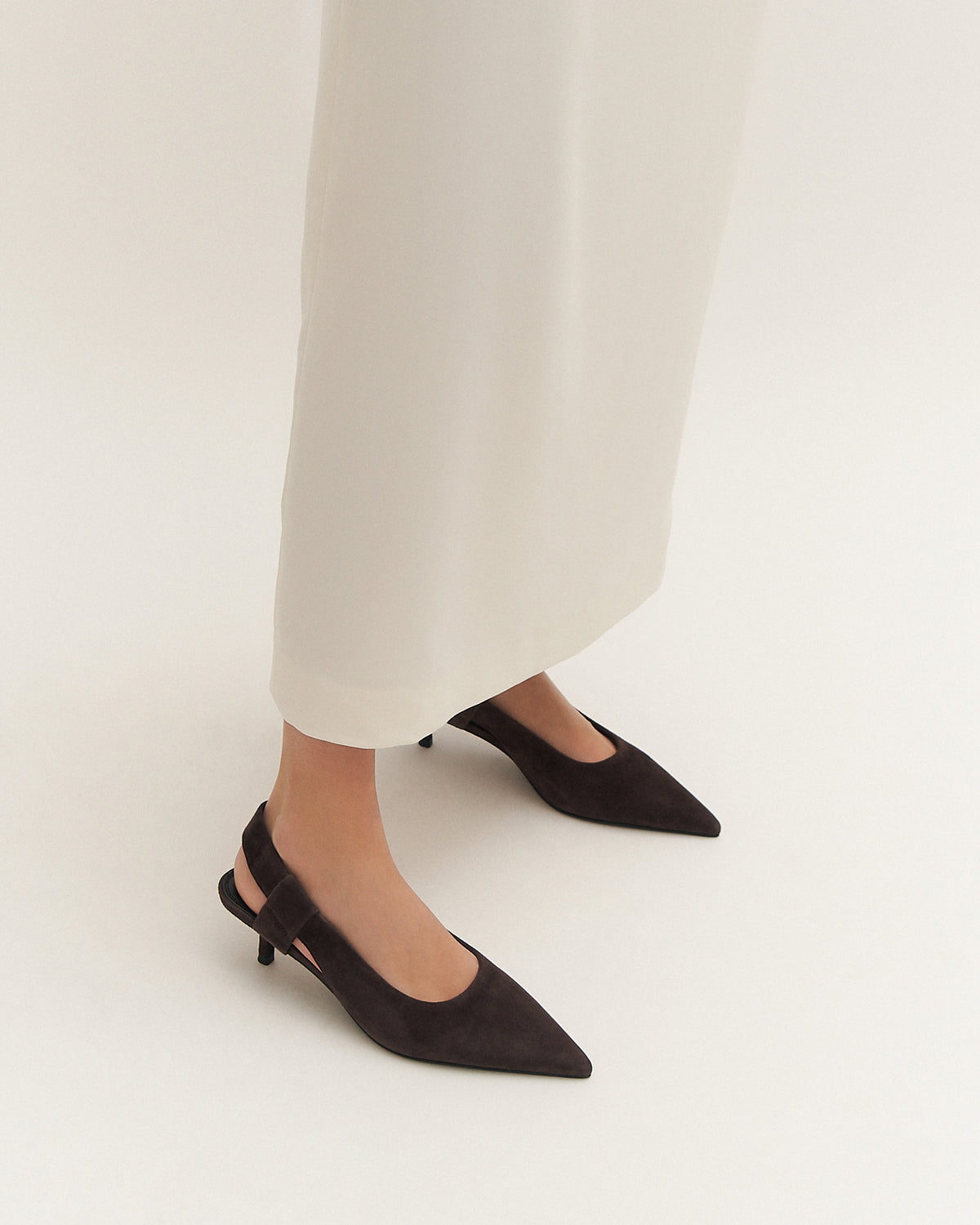 ROSA LOW HEELS BITTER CHOC SUEDE