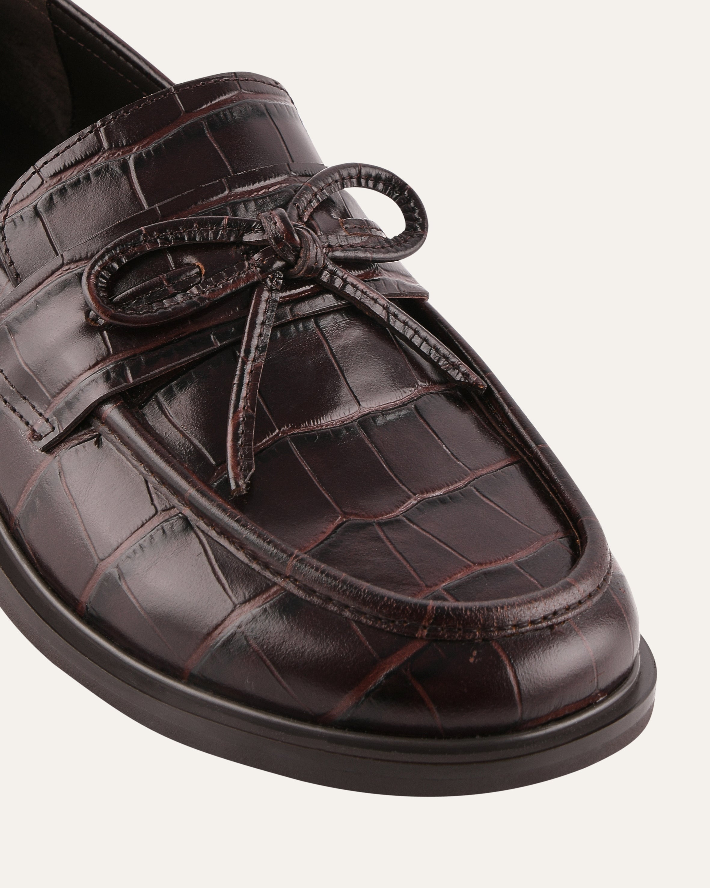 ROSIE LOAFERS CHOCOLATE CROC - Jo Mercer