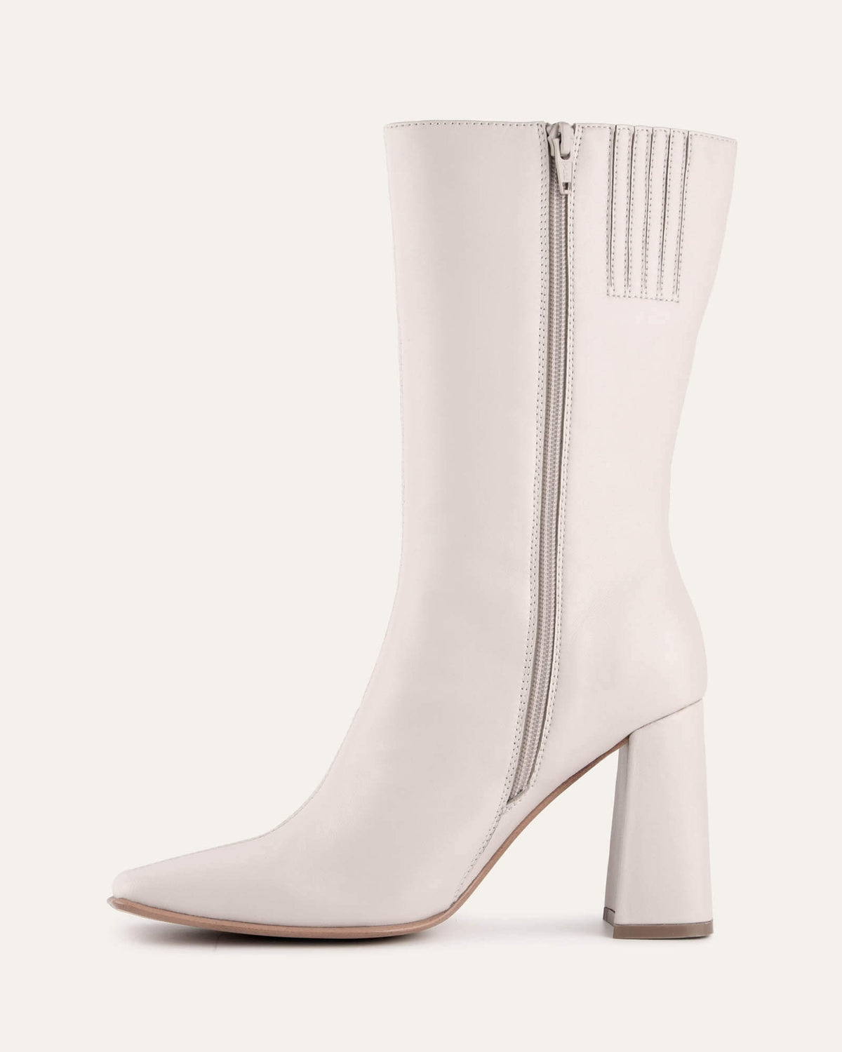 RUSH CALF BOOTS OFF WHITE LEATHER