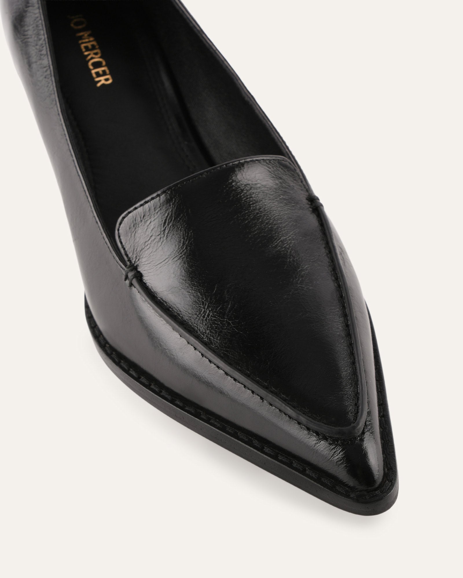 RUTH LOW HEELS BLACK LEATHER image