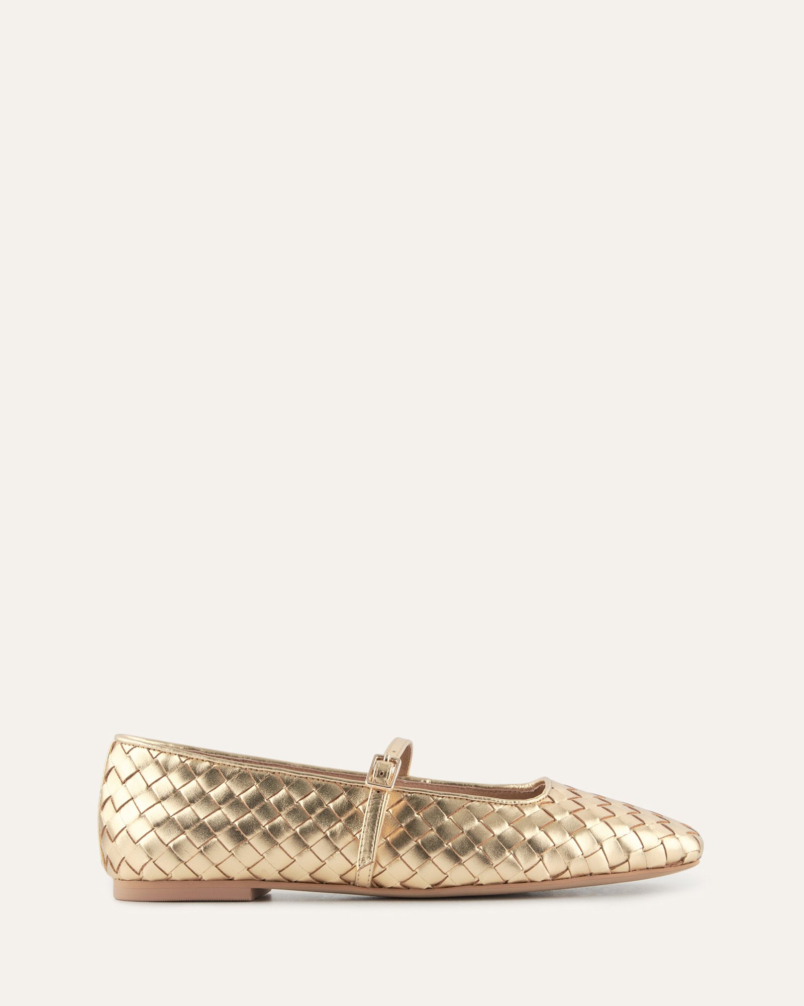 SAILOR BALLET FLATS GOLD LEATHER image
