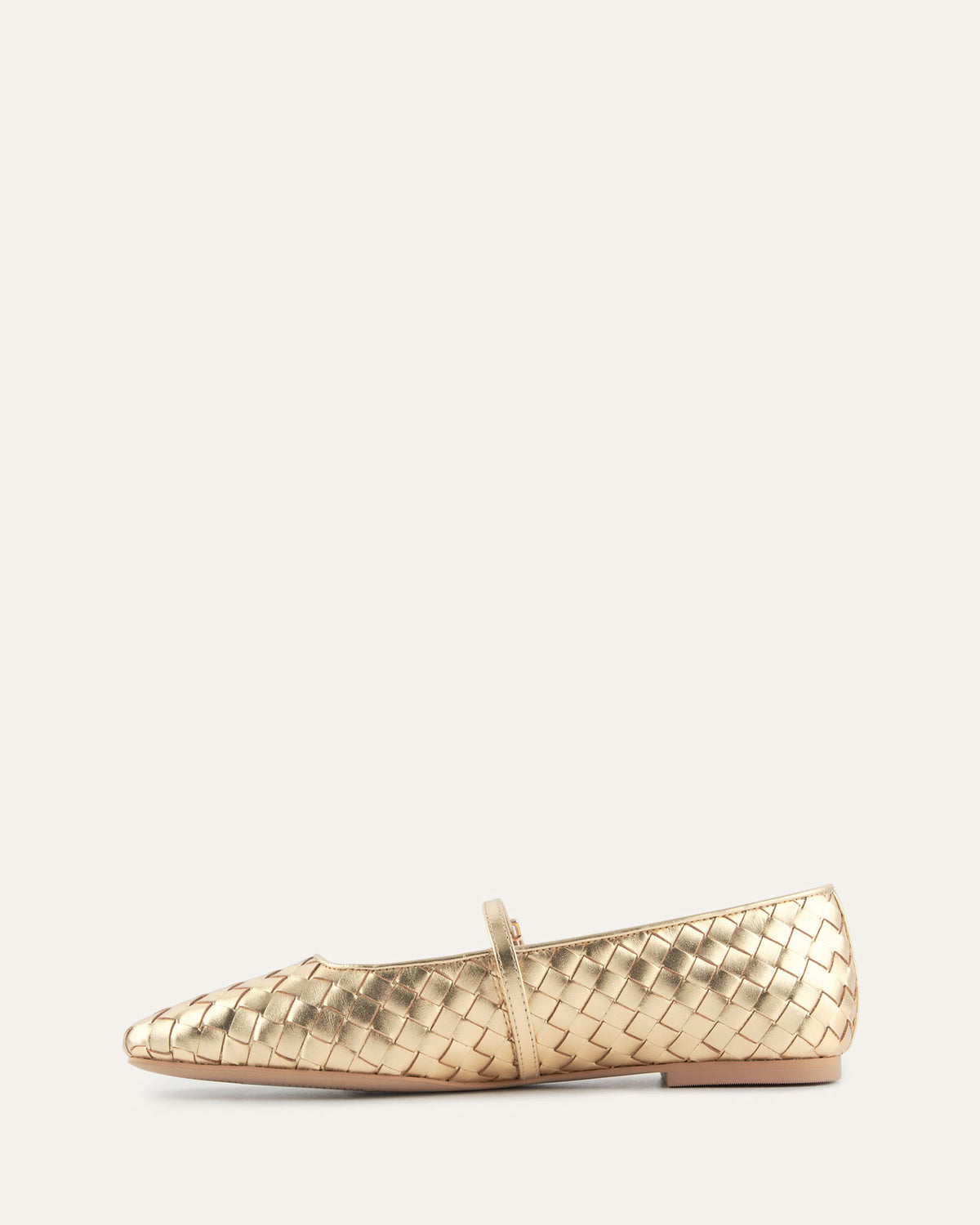SAILOR BALLET FLATS GOLD LEATHER