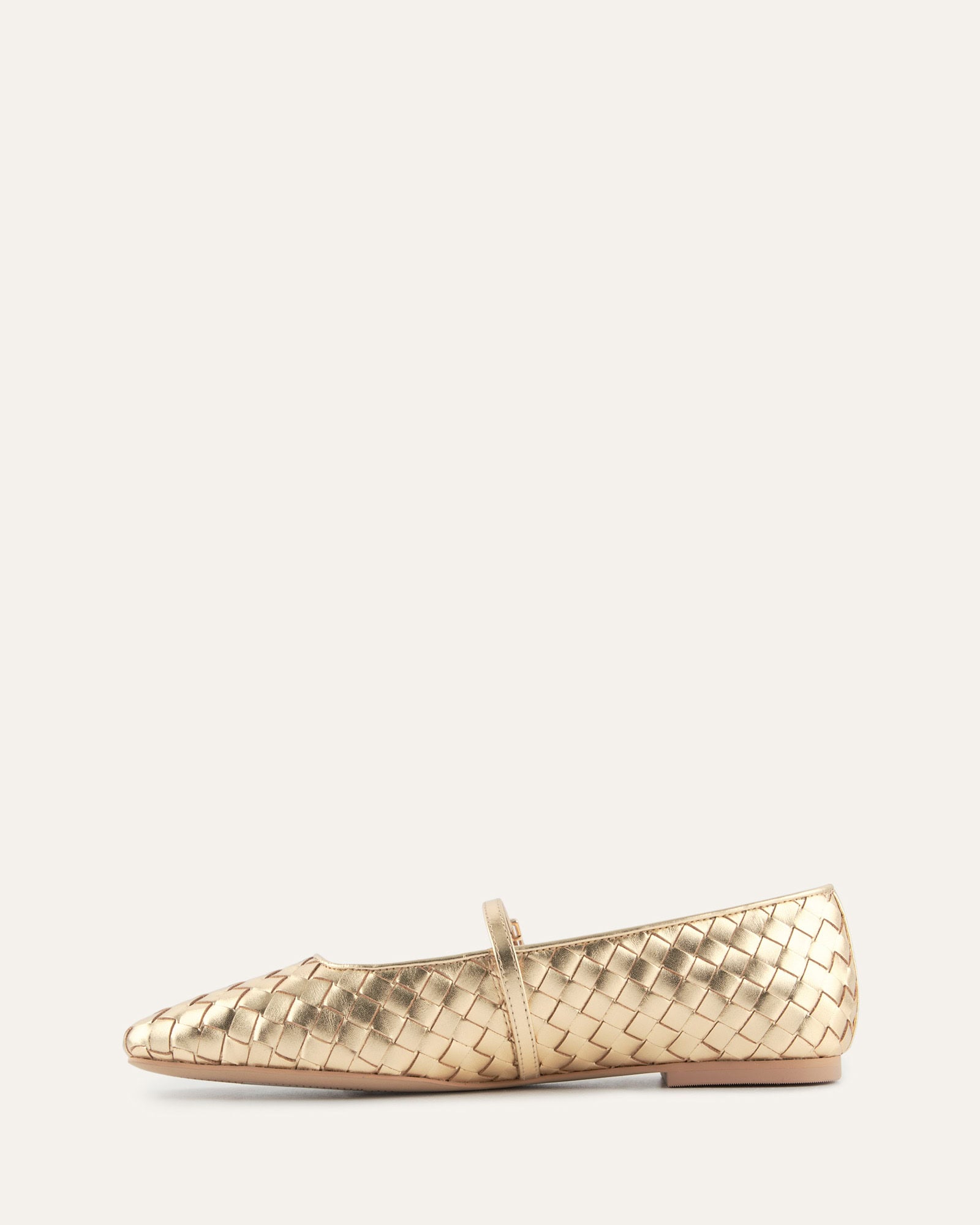 SAILOR BALLET FLATS GOLD LEATHER image