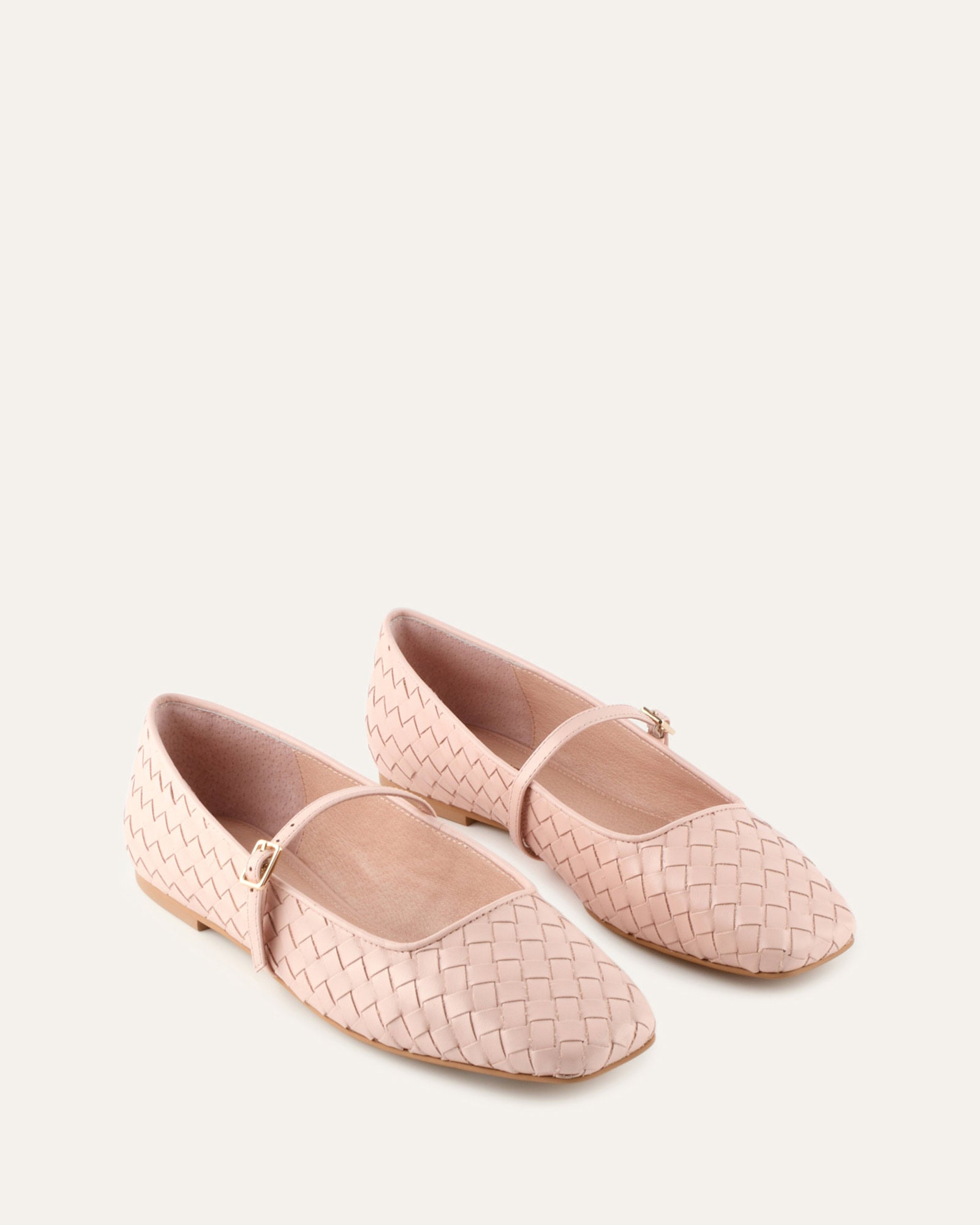 SAILOR BALLET FLATS PALE PINK LEATHER image