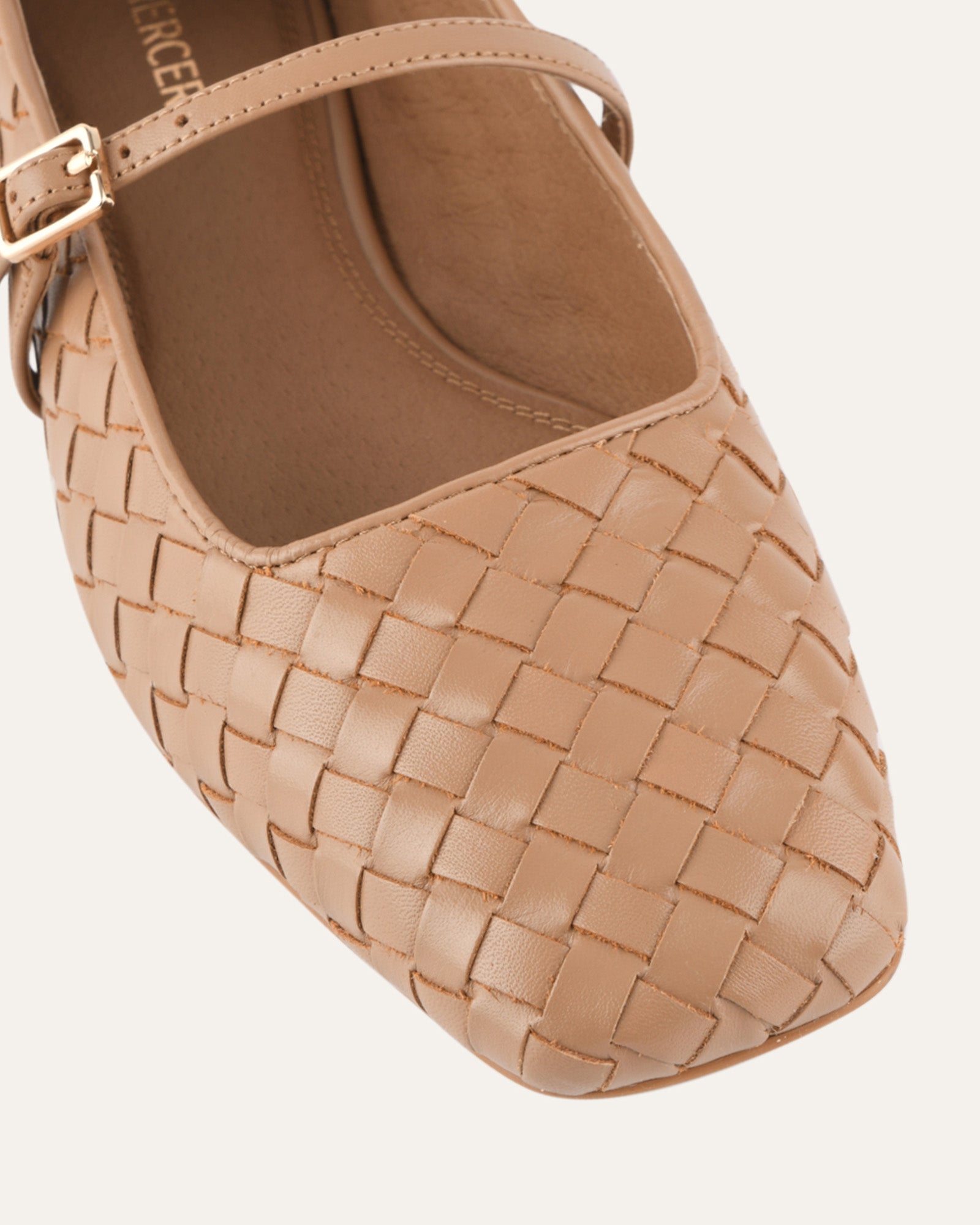 SAILOR BALLET FLATS TAN LEATHER image