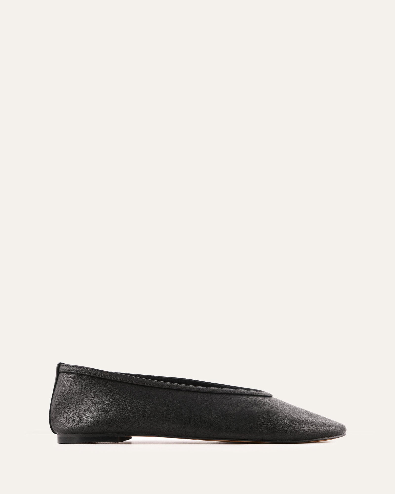 SALEM CASUAL FLATS BLACK LEATHER image