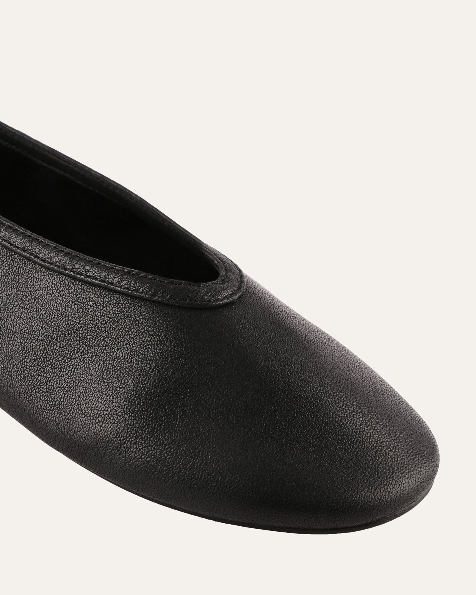 SALEM CASUAL FLATS BLACK LEATHER image