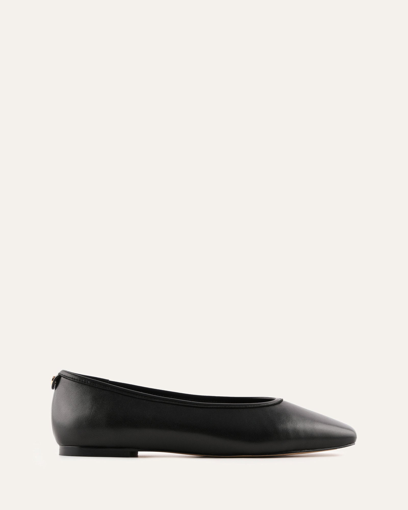 SERENA CASUAL FLATS BLACK LEATHER image