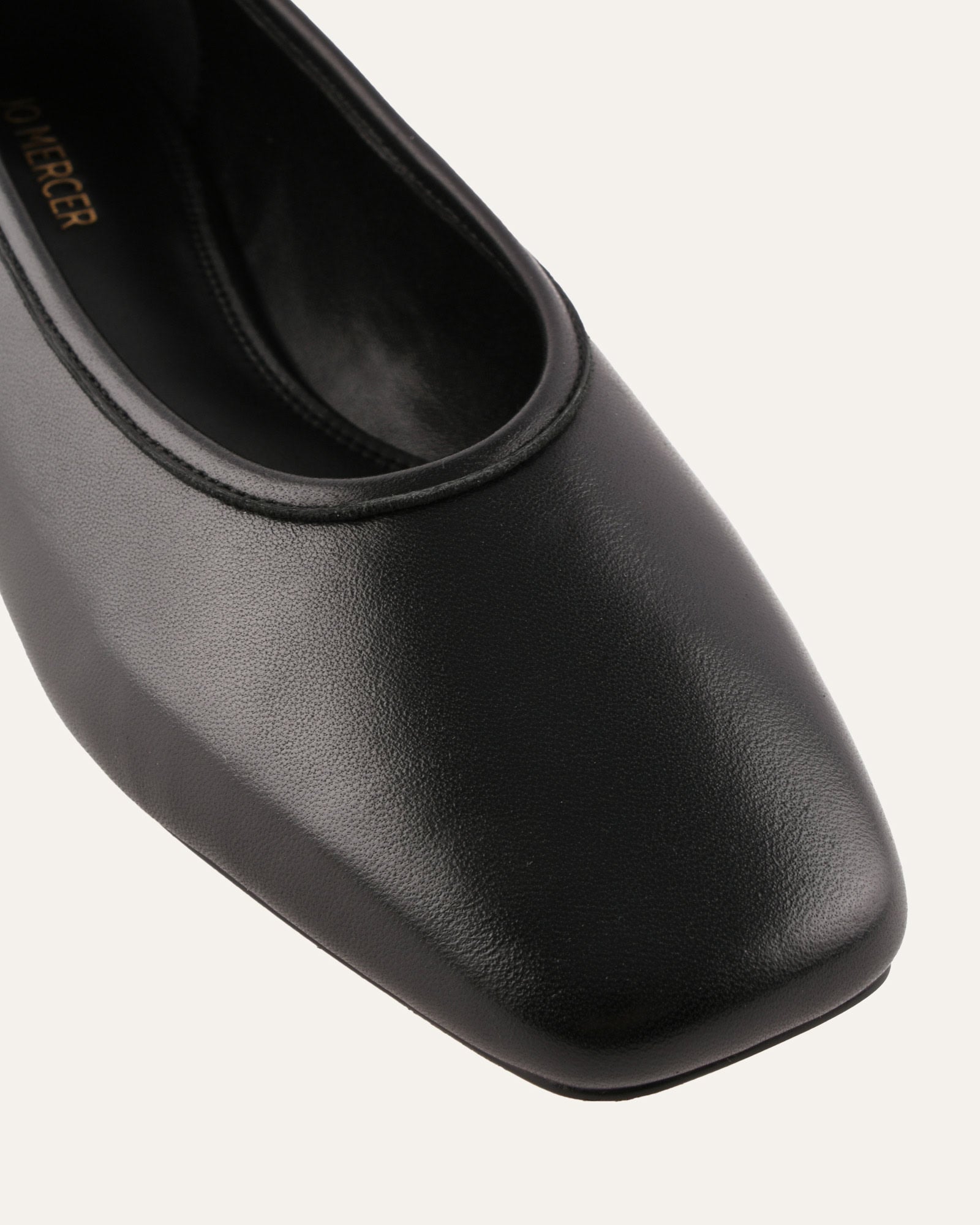 SERENA CASUAL FLATS BLACK LEATHER image