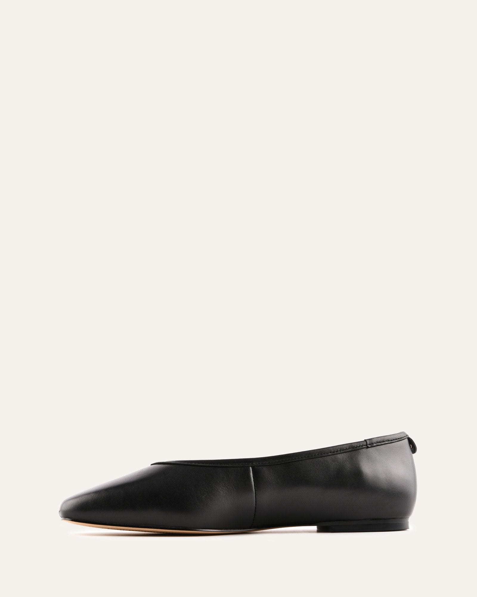 SERENA CASUAL FLATS BLACK LEATHER image