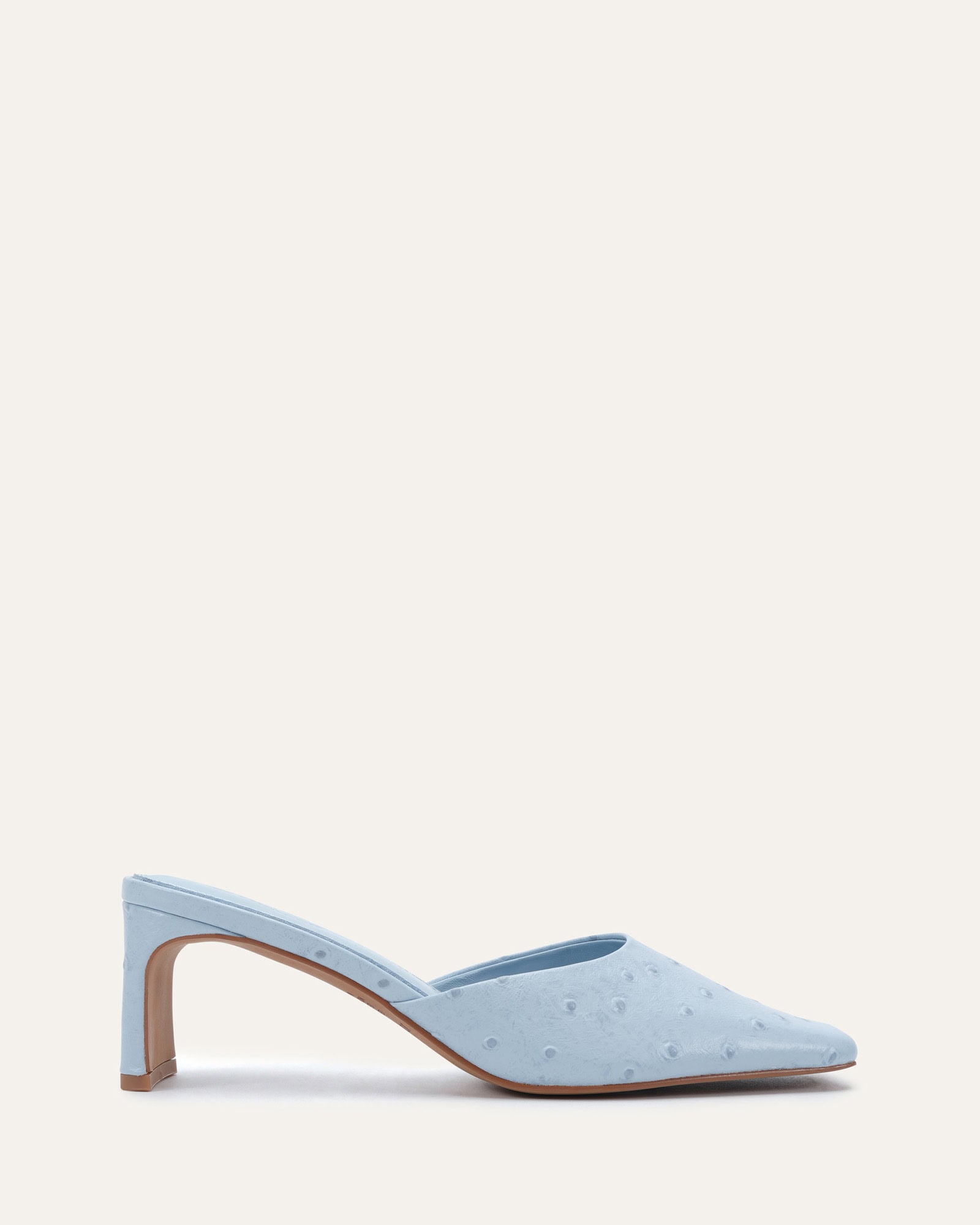 SEVILLE MID HEELS ICE BLUE OSTRICH PRINT image