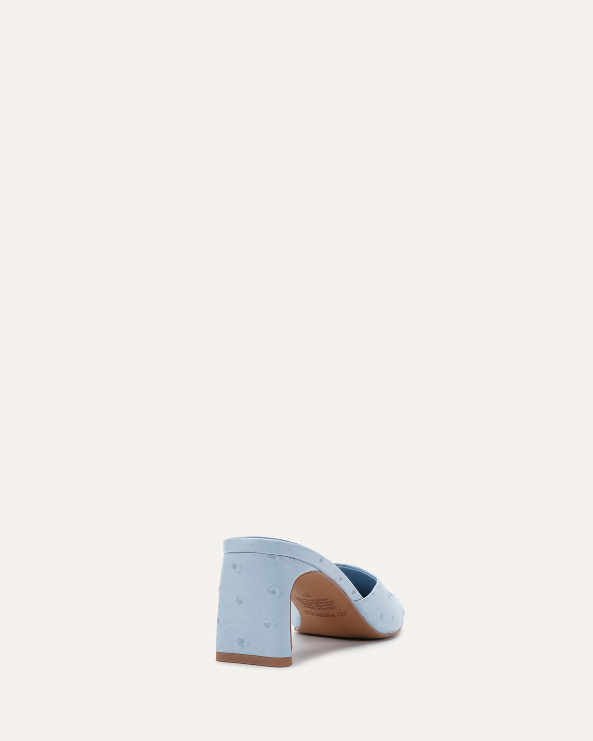 SEVILLE MID HEELS ICE BLUE OSTRICH PRINT