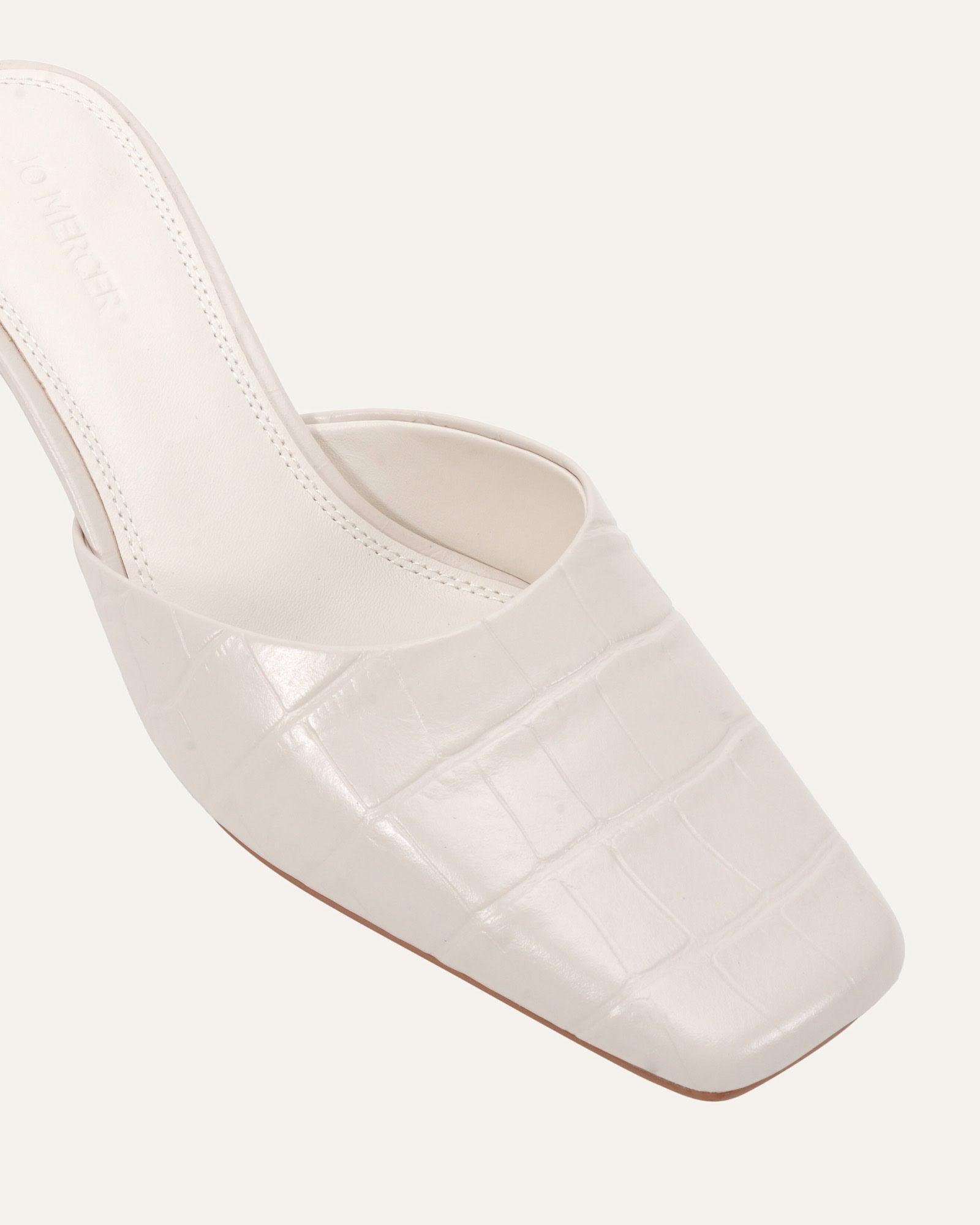 SEVILLE MID HEELS MILK WHITE CROC image