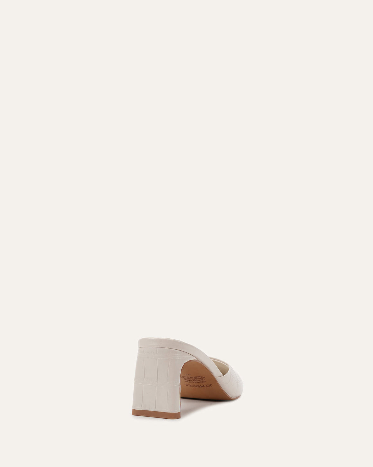 SEVILLE MID HEELS MILK WHITE CROC