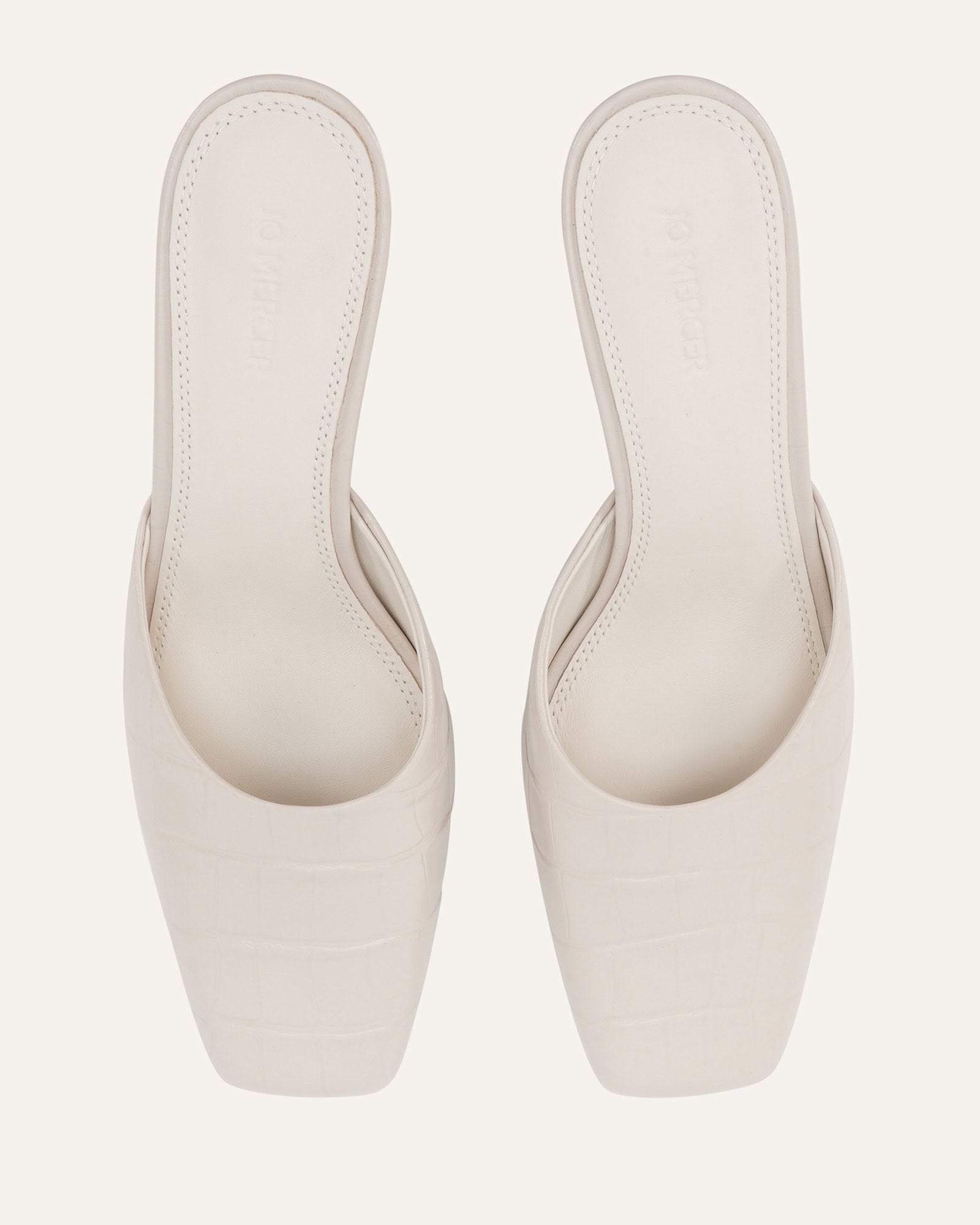 SEVILLE MID HEELS MILK WHITE CROC image