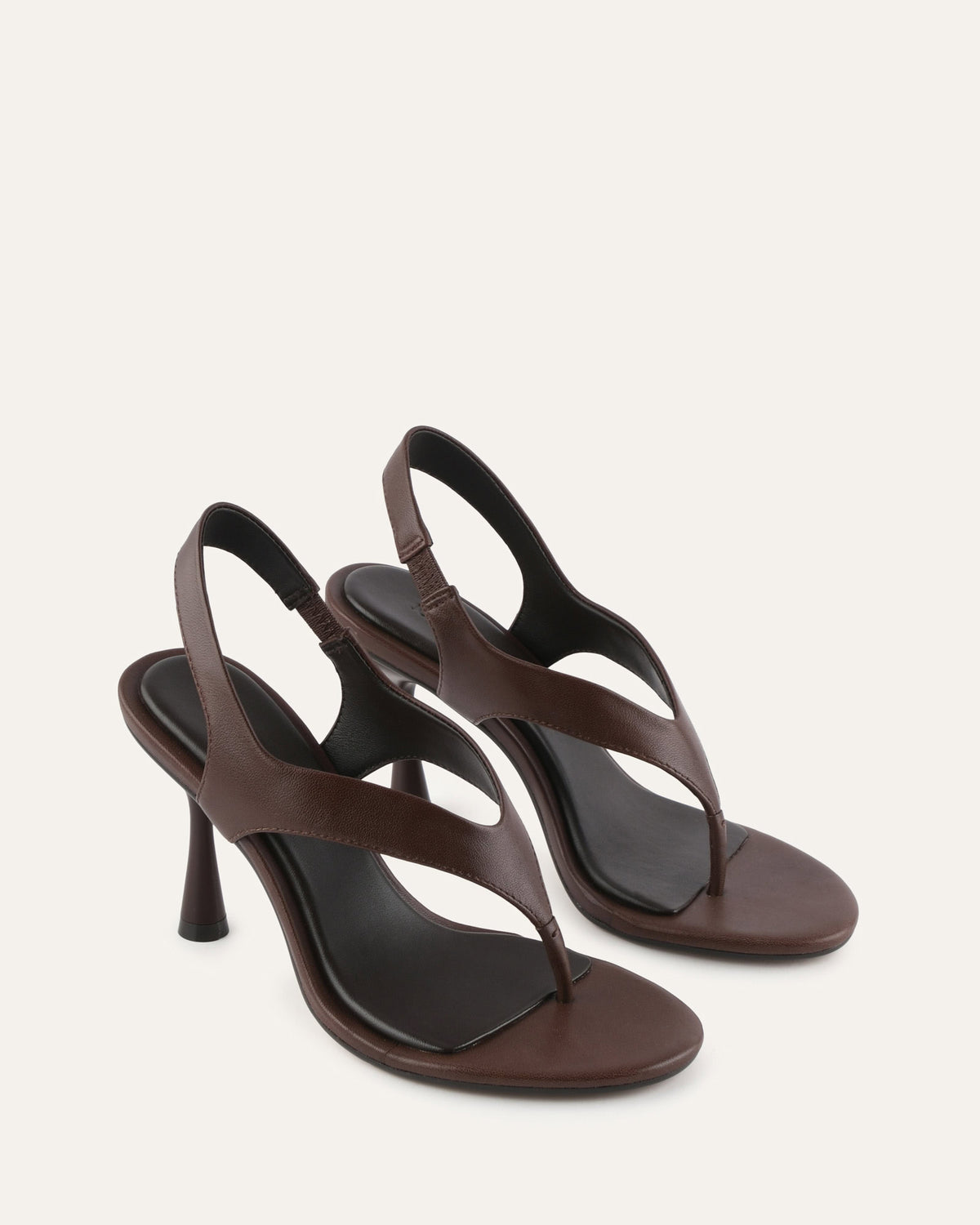 SHADE HIGH HEEL SANDALS PECAN LEATHER