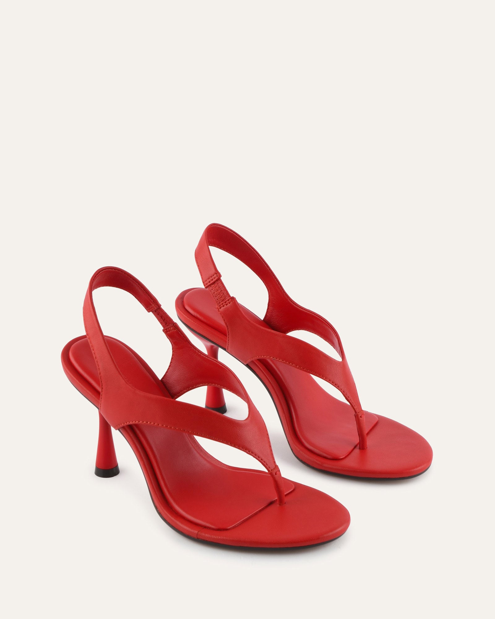SHADE HIGH HEEL SANDALS RED LEATHER image