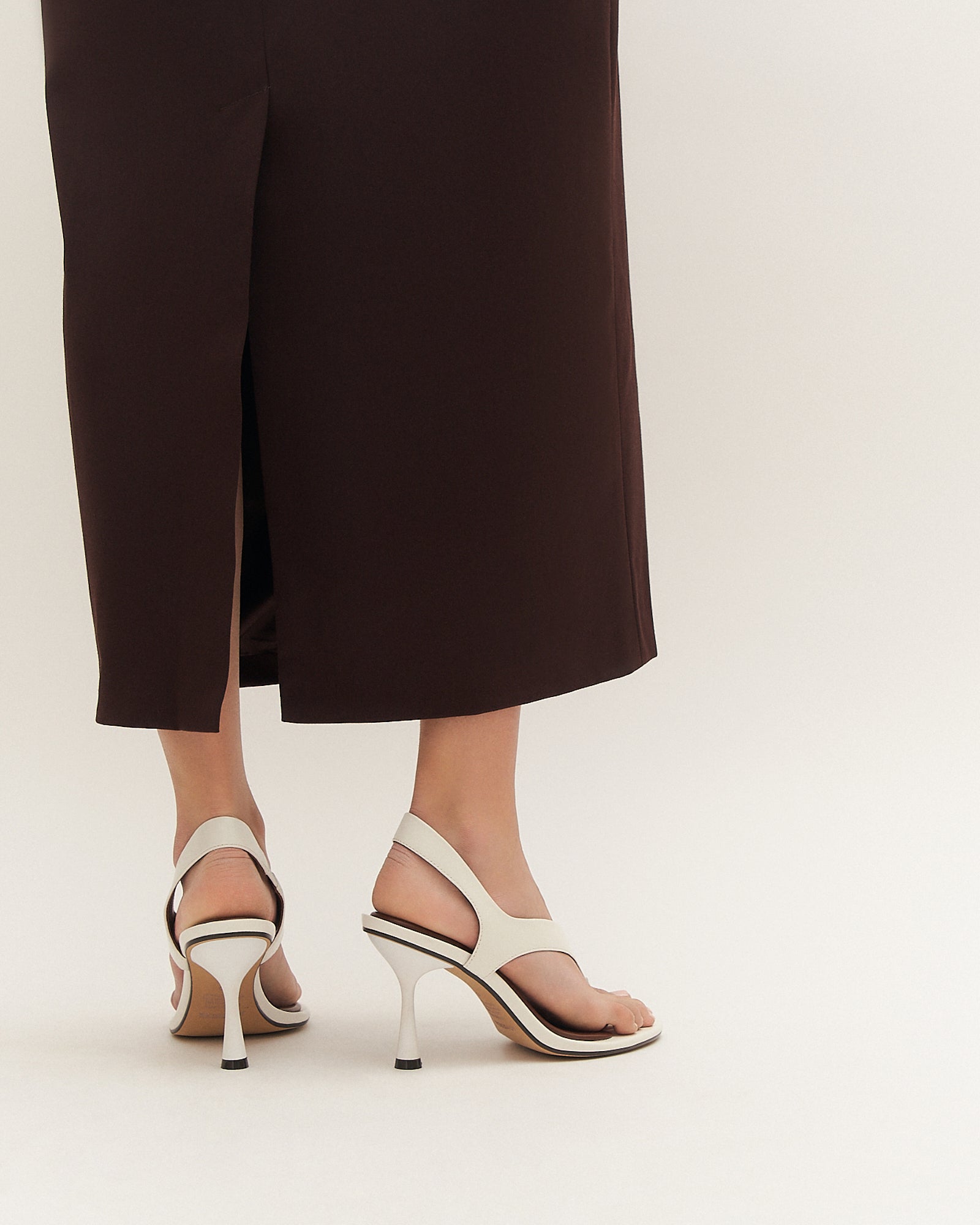 SHADE HIGH HEEL SANDALS WHITE LEATHER image