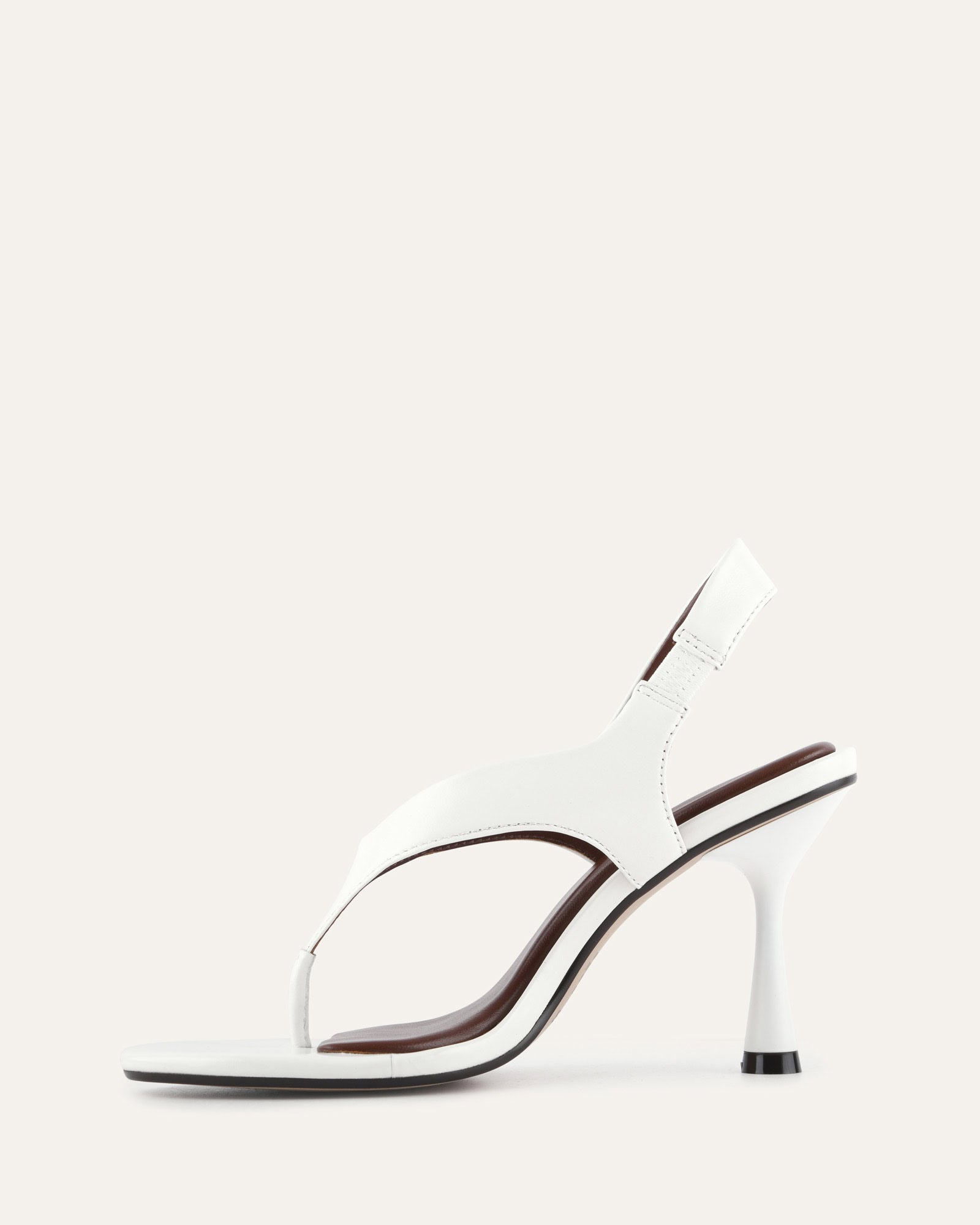 SHADE HIGH HEEL SANDALS WHITE LEATHER image