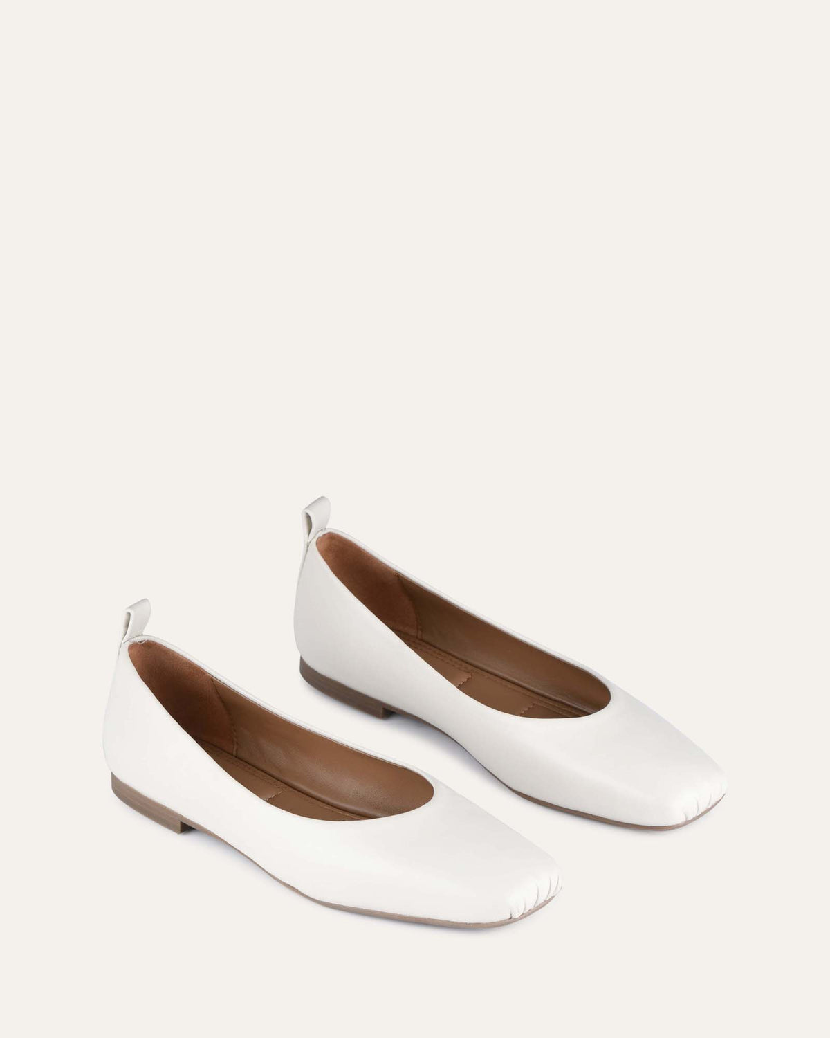 SIERRA CASUAL FLATS OFF WHITE LEATHER