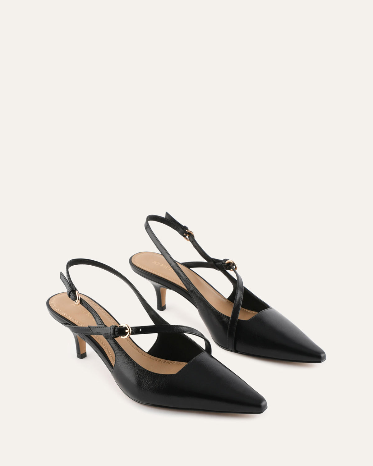 SKYE LOW HEELS BLACK LEATHER