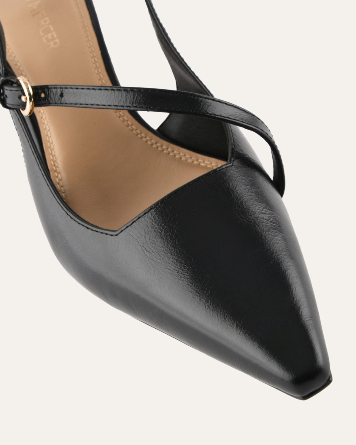 SKYE LOW HEELS BLACK LEATHER