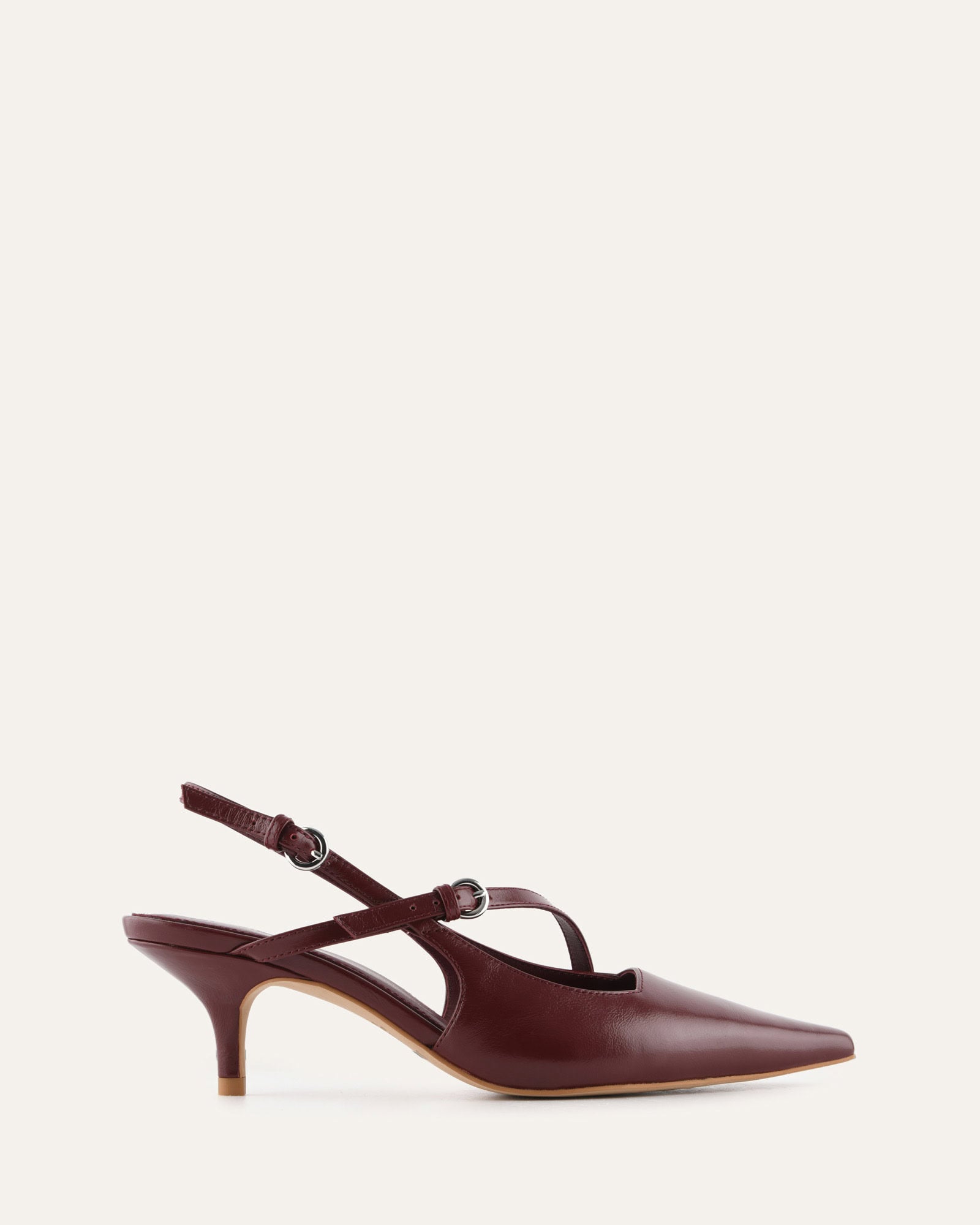 SKYE LOW HEELS MULBERRY LEATHER image