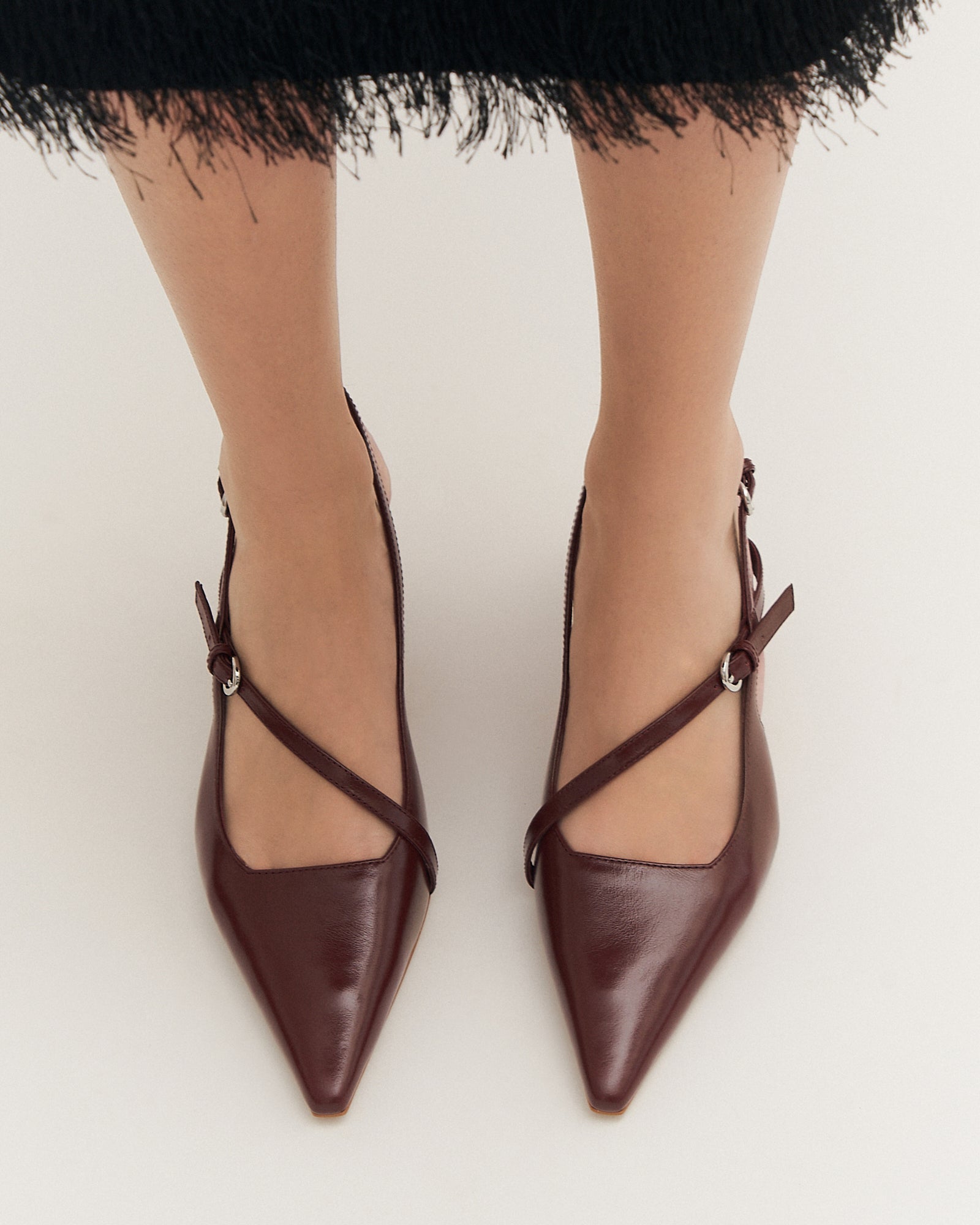 SKYE LOW HEELS MULBERRY LEATHER image
