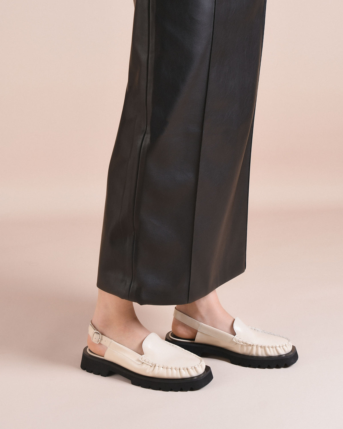 EMERSON LOAFERS OFF WHITE BOX LEATHER