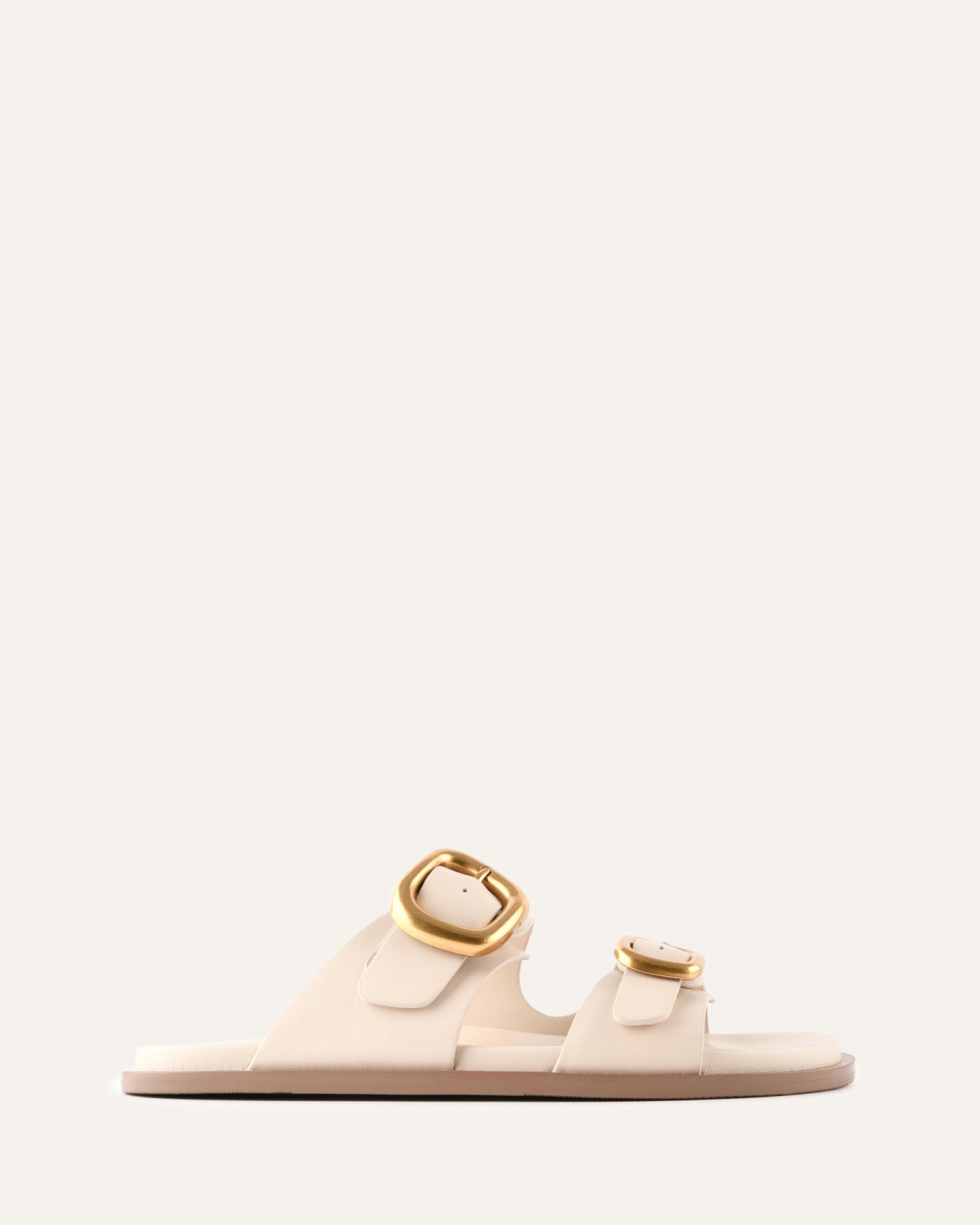 SOL FLAT SANDALS OFF WHITE LEATHER image