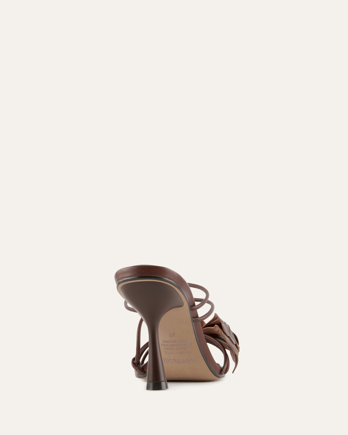 SOLAR HIGH HEEL SANDALS PECAN LEATHER