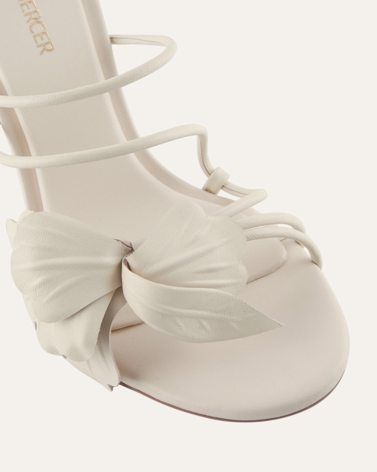 SOLAR HIGH HEEL SANDALS VANILLA LEATHER