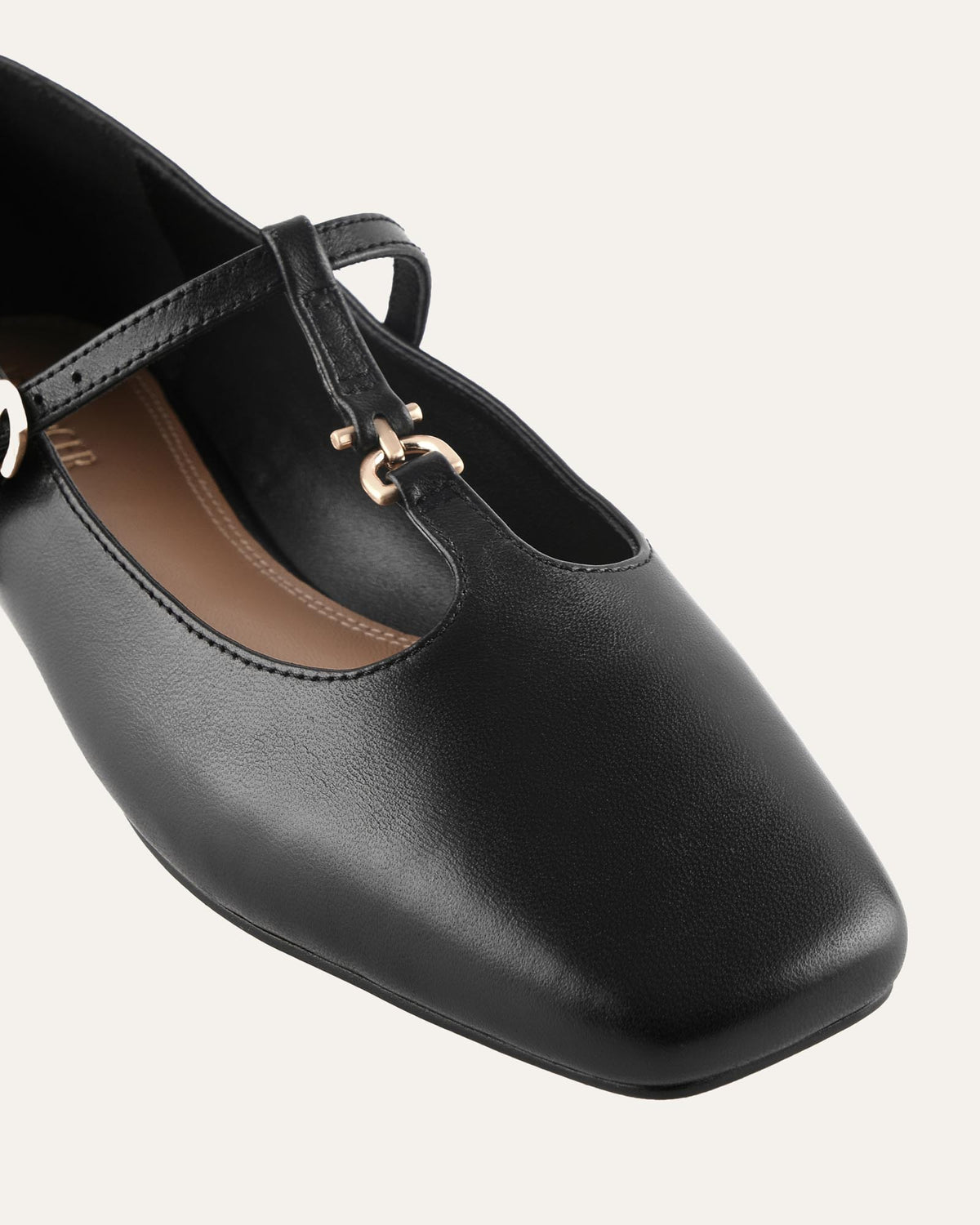 STATEN CASUAL FLATS BLACK LEATHER