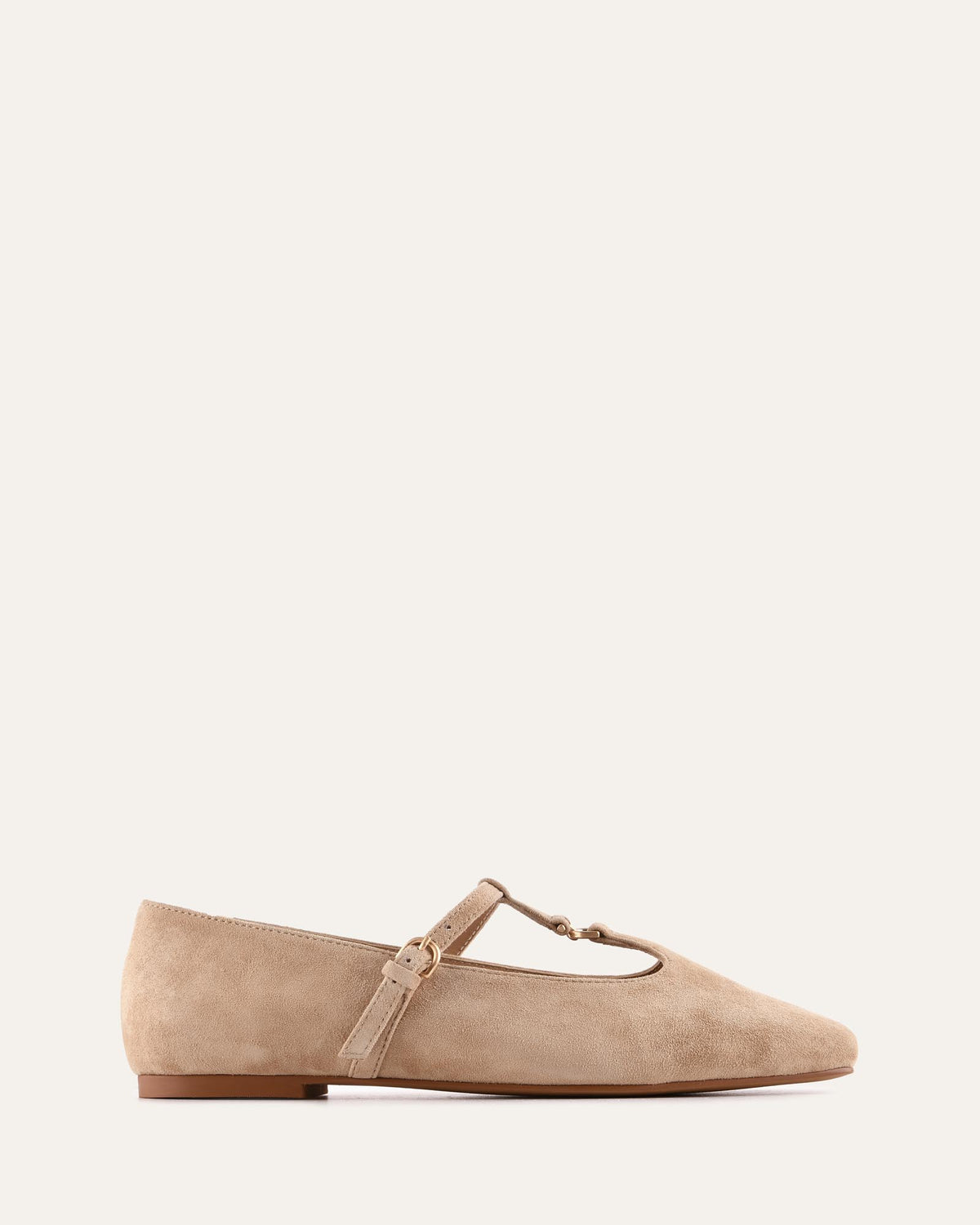 STATEN CASUAL FLATS CAMEL SUEDE