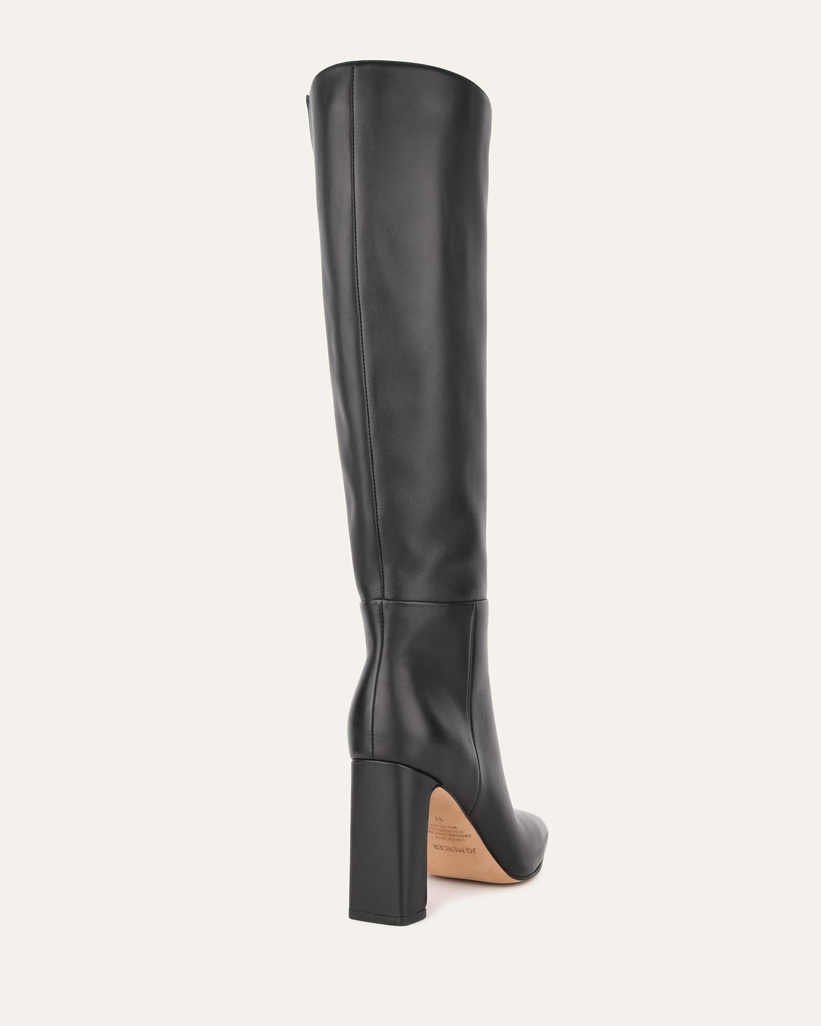 STORMI KNEE BOOTS BLACK LEATHER image
