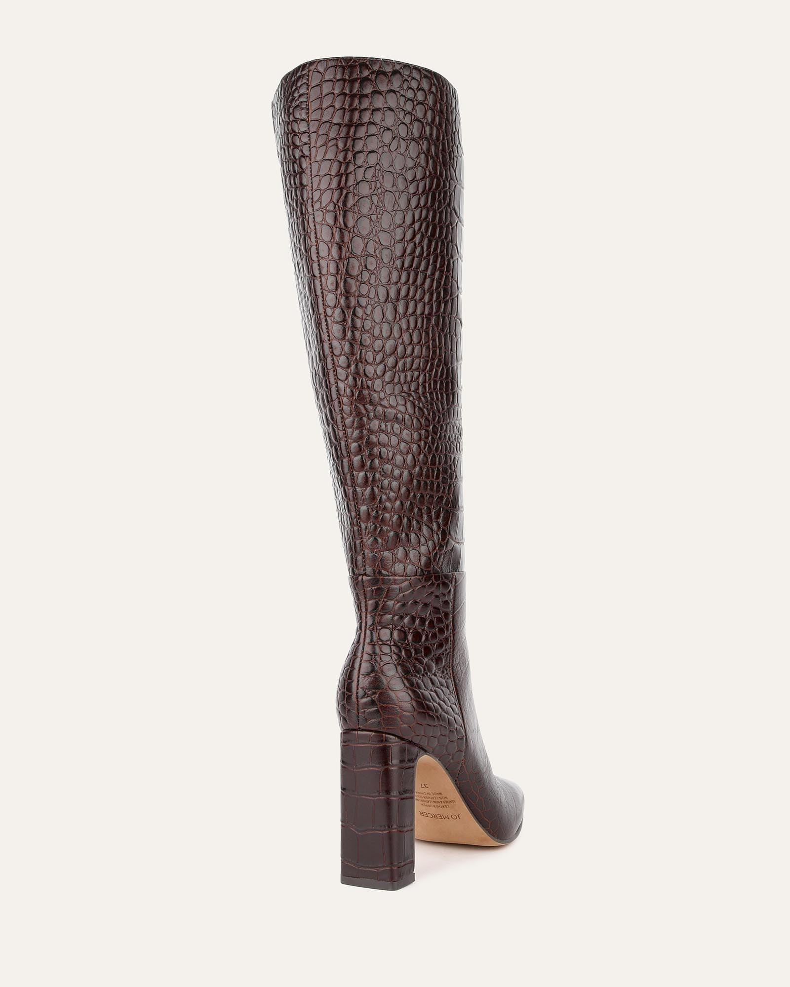 STORMI KNEE BOOTS CHOCOLATE CROC image