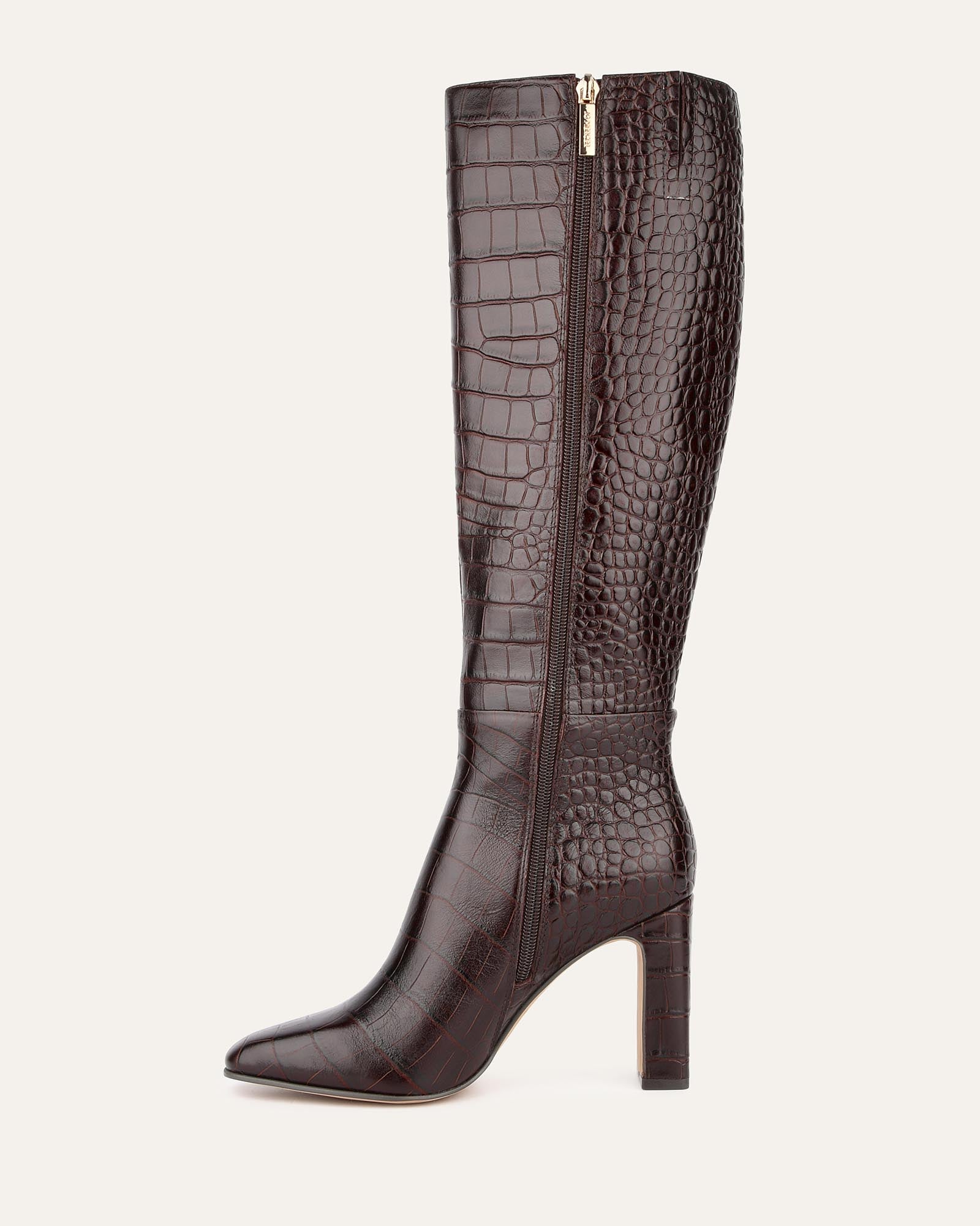 STORMI KNEE BOOTS CHOCOLATE CROC image